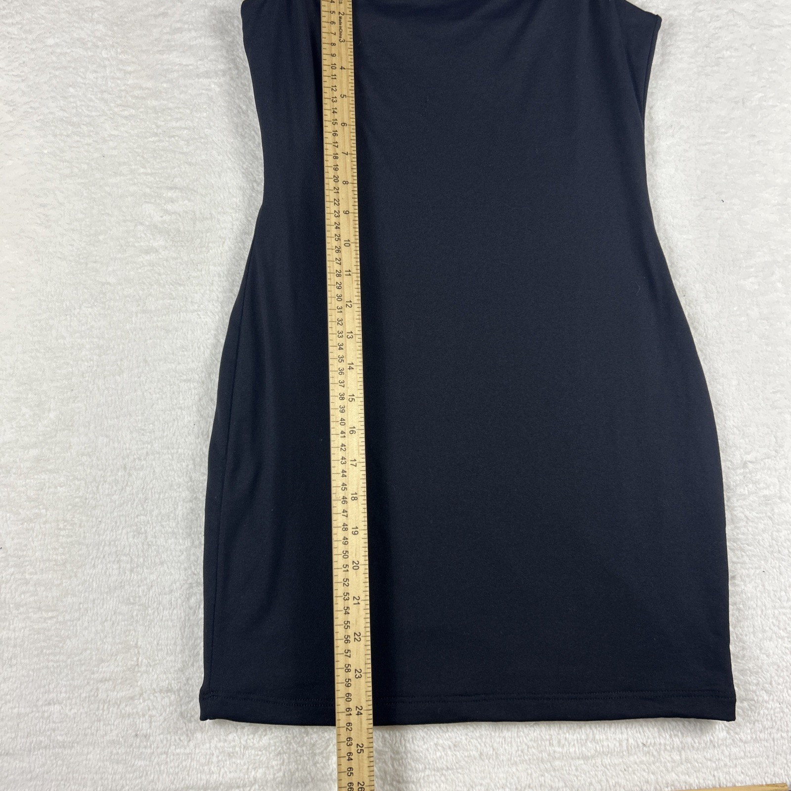 LILLUSORY Women’s Spaghetti Strap Bodycon Mini Dress Black Size Small