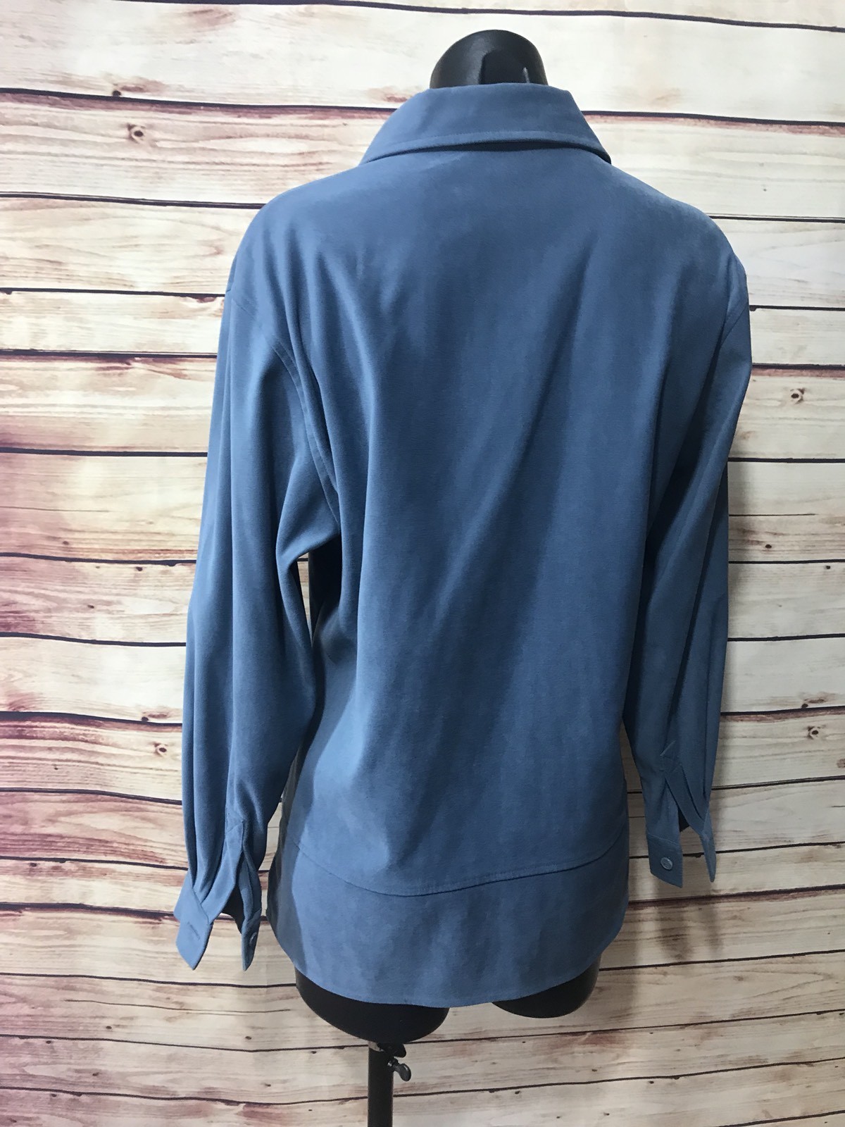 Casual Corner Annex Womens Size Small Shirt Top Blue Long Sleeve Button-up Soft
