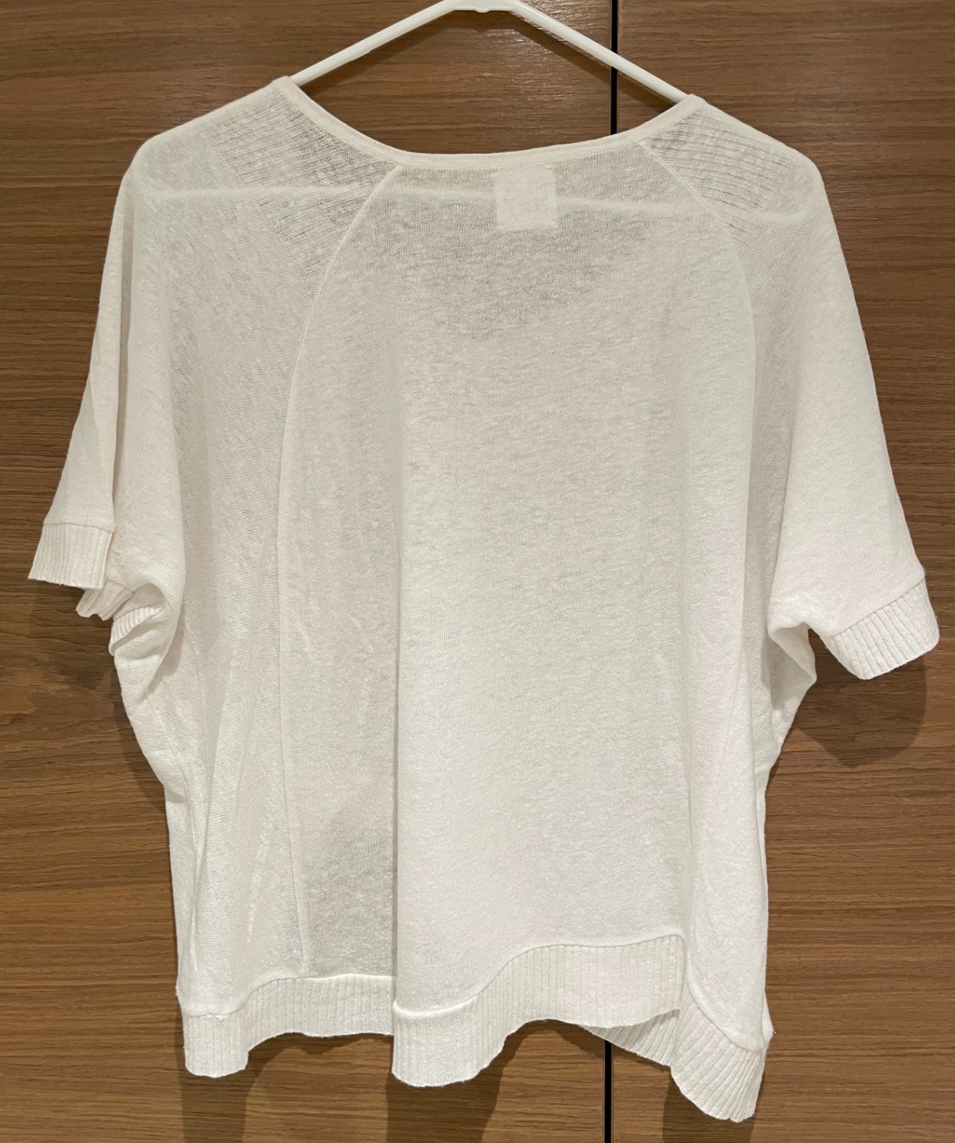 PLANET by Lauren G Linen & Cotton Asymmetrical Top • One Size • White