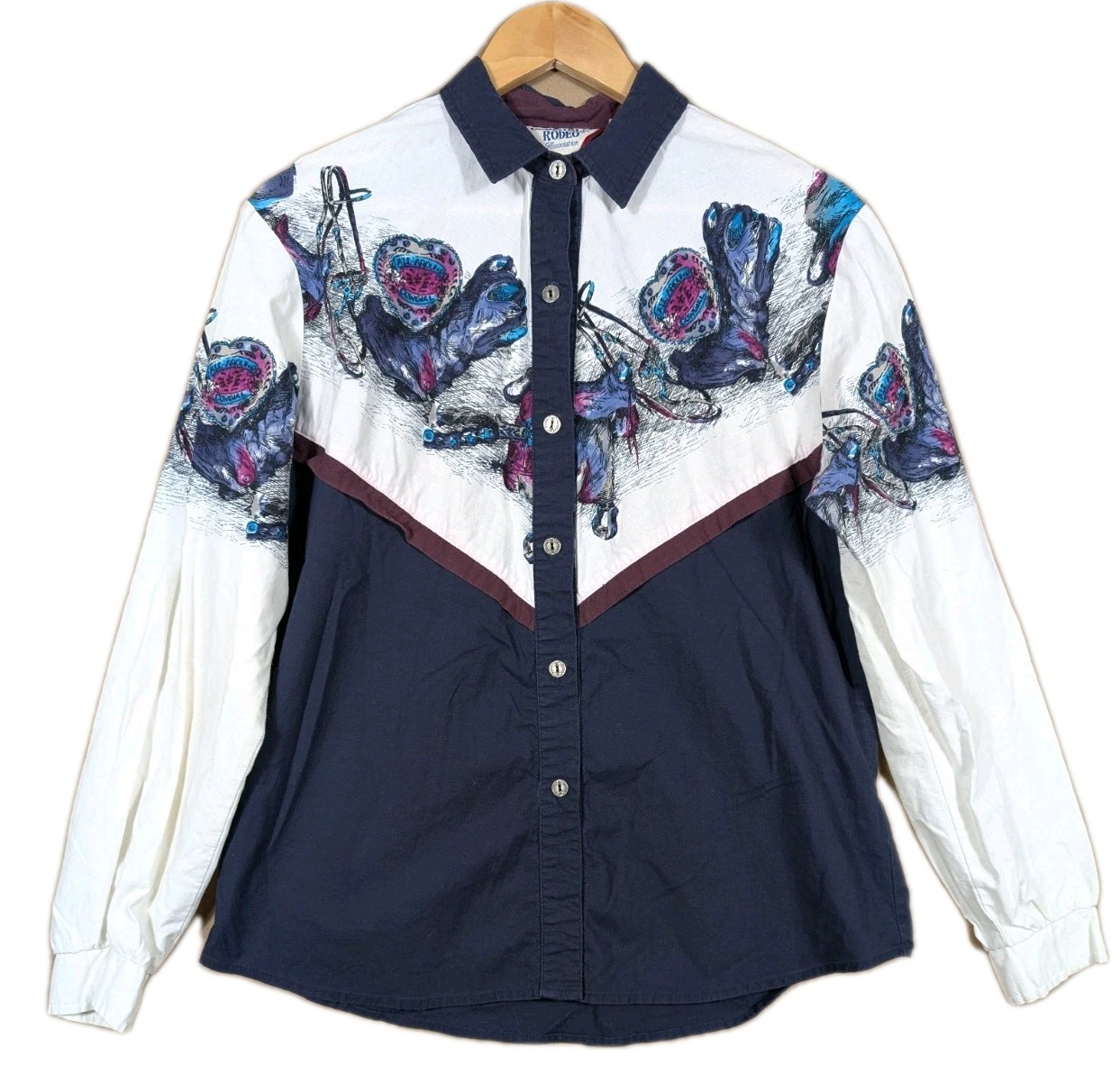 Vintage Cowgirls Rodeo Association Western Shirt-Retro Roper Style Women´s
