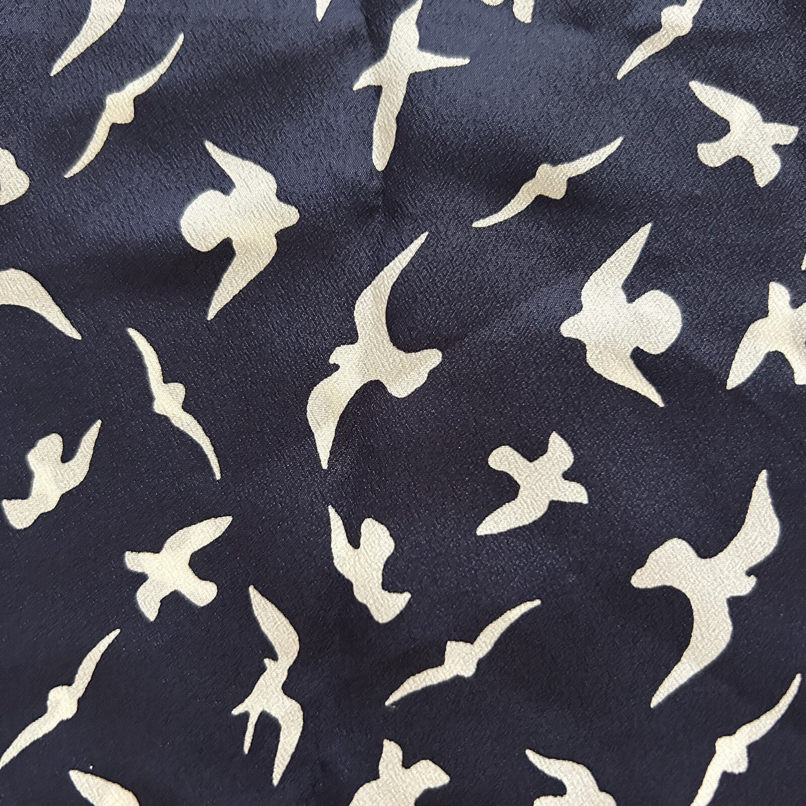 Sweet Claire – Navy Bird Print Sleeveless Tunic Shirt – Size M 🇺🇸USA Made🇺🇸