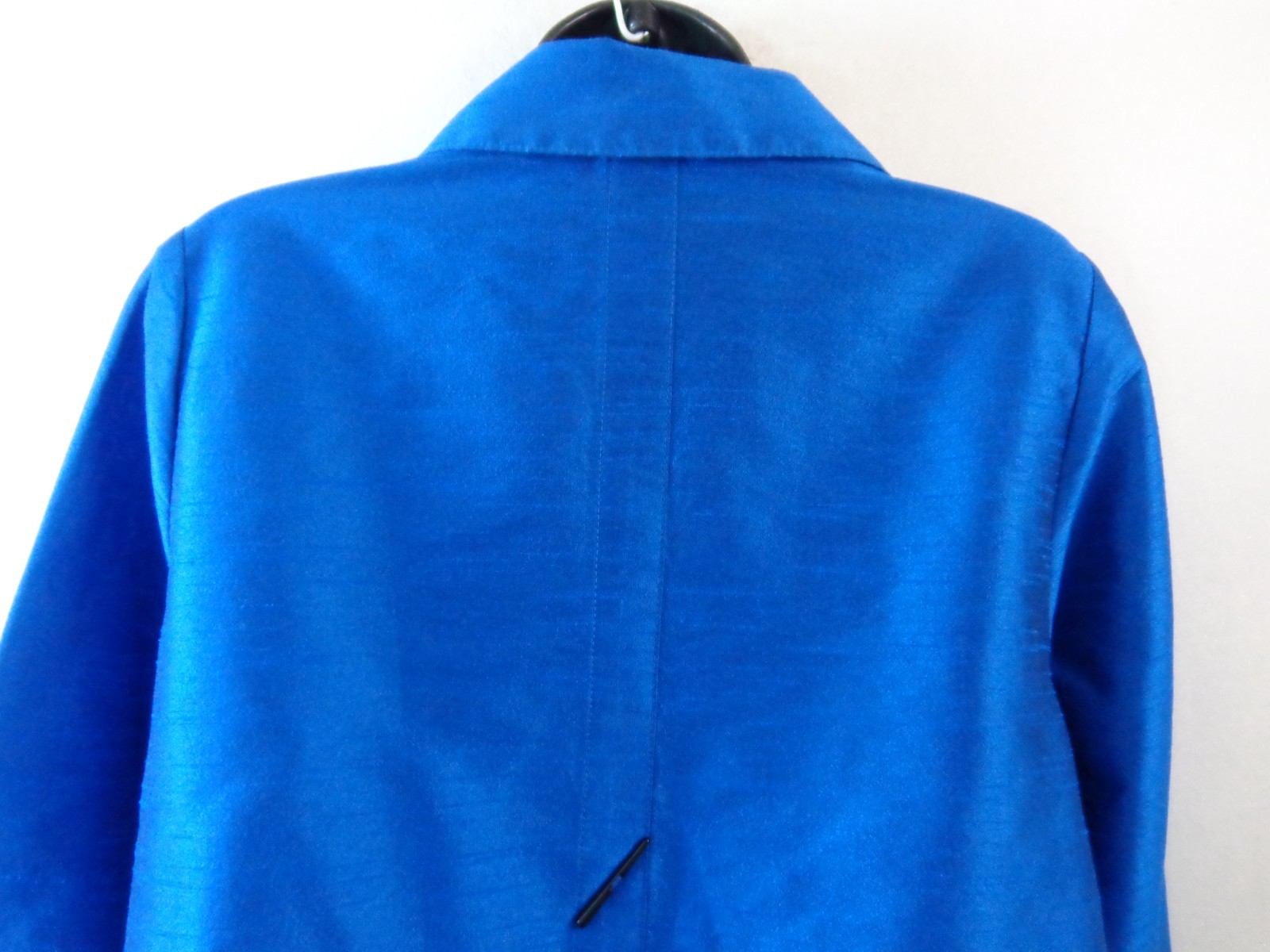IC By Connie K Blouse Women’s L Blue Toggle Front Collared Tunic Top 3/4 Sleeve