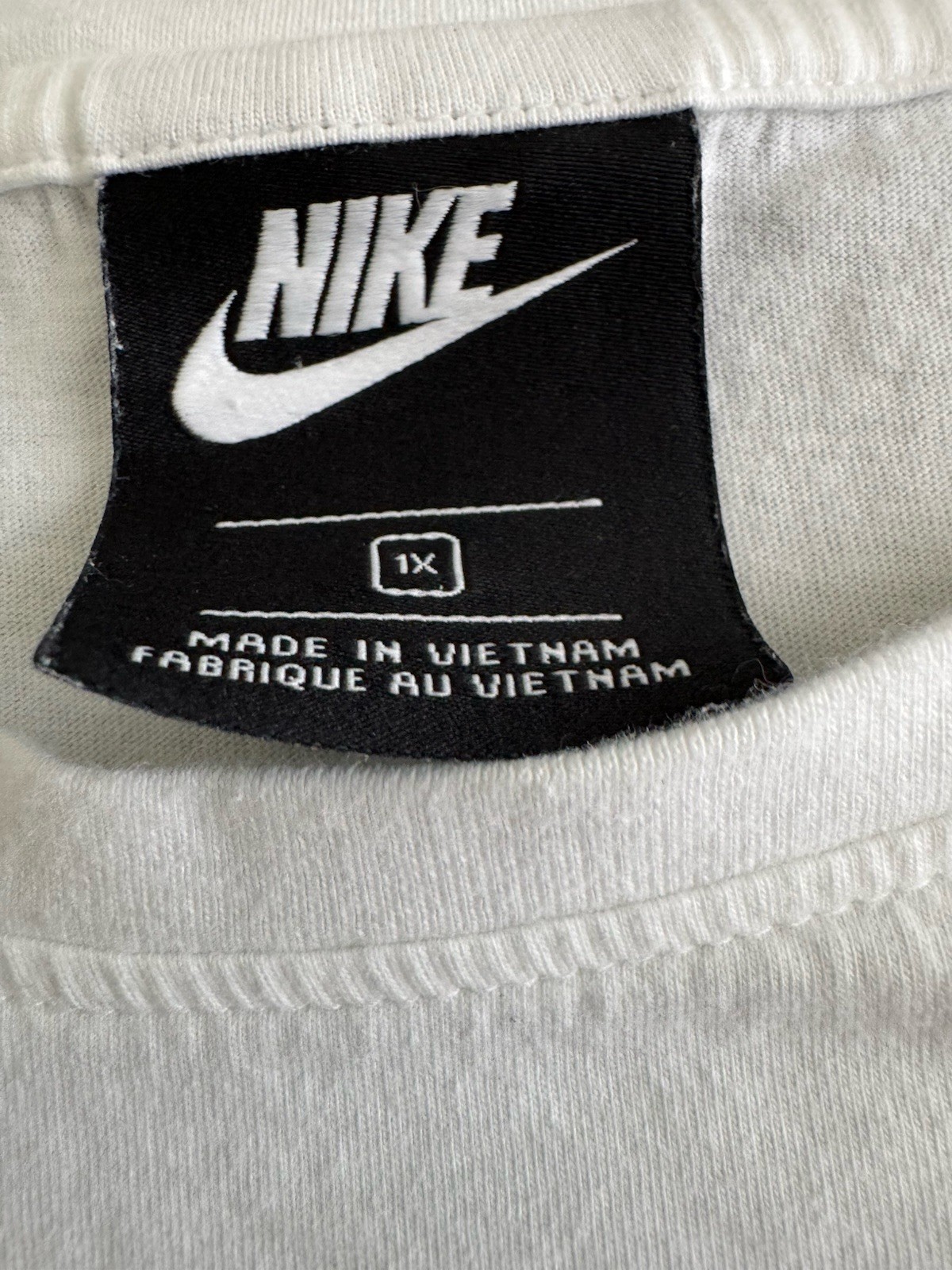 NIKE Swoosh Womens SS White Gold Gray Cotton T-shirt 1 X