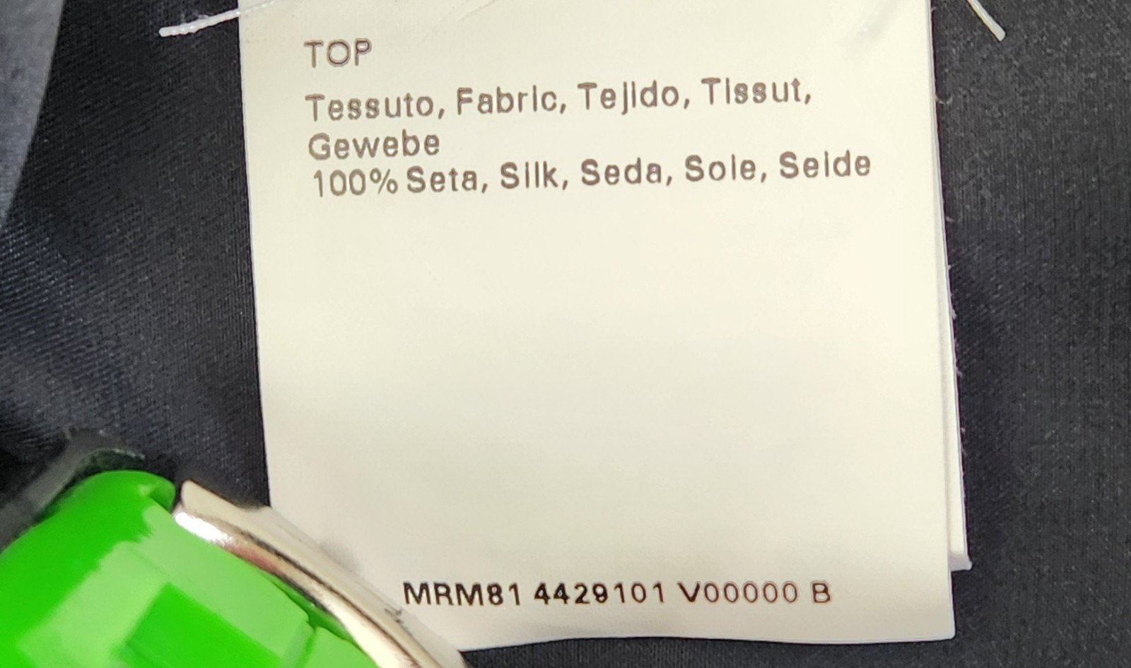 Marina Rinaldi Sz L-XL Top Silk Black Soft