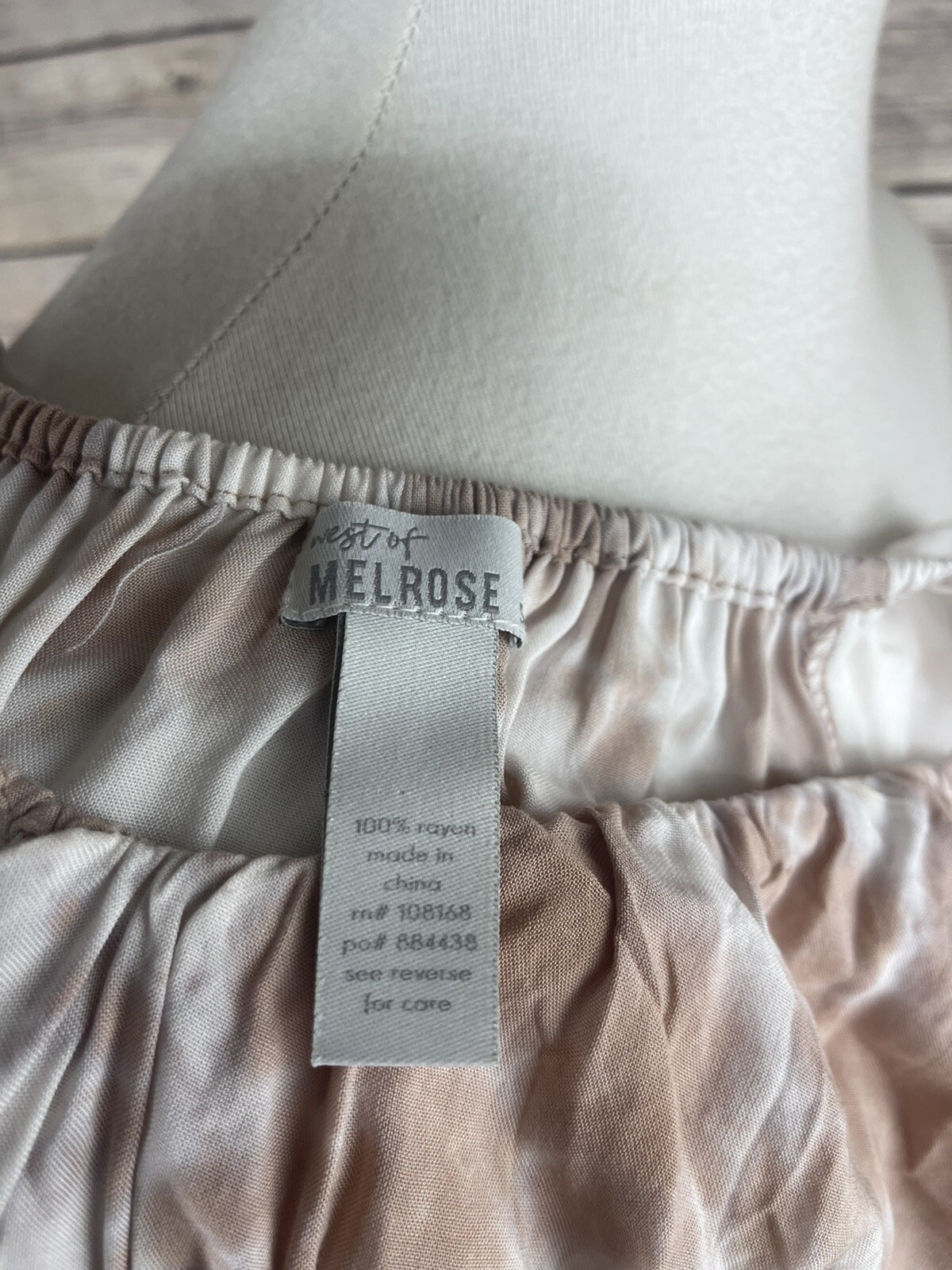 West of Melrose Small Crop Top Tie Back Ruffled Tie Dyed Boho Festival