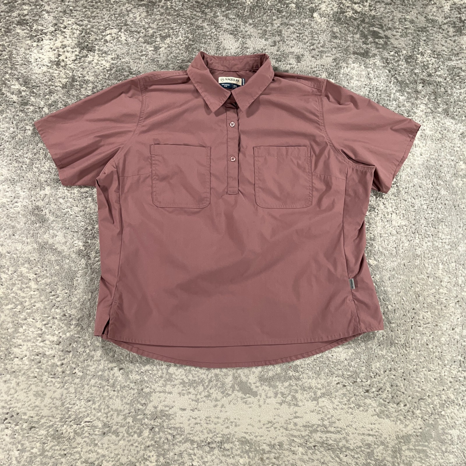 Magellan Fishing Shirt Womens XXL Pink Long Sleeve Water Repellent Short Sleeve