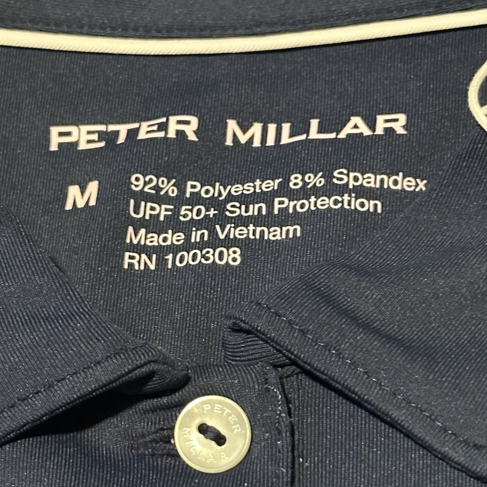 Peter Millar Golf Polo Womens Medium Blue Performance Perfect Fit C4