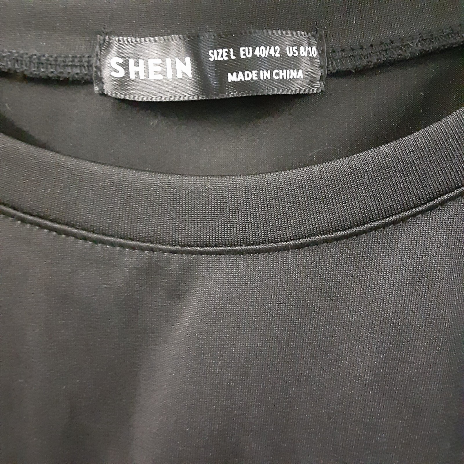 Shein Woman’s Blouse Size Large Black/White Pullover Long Sleeve Easy Care