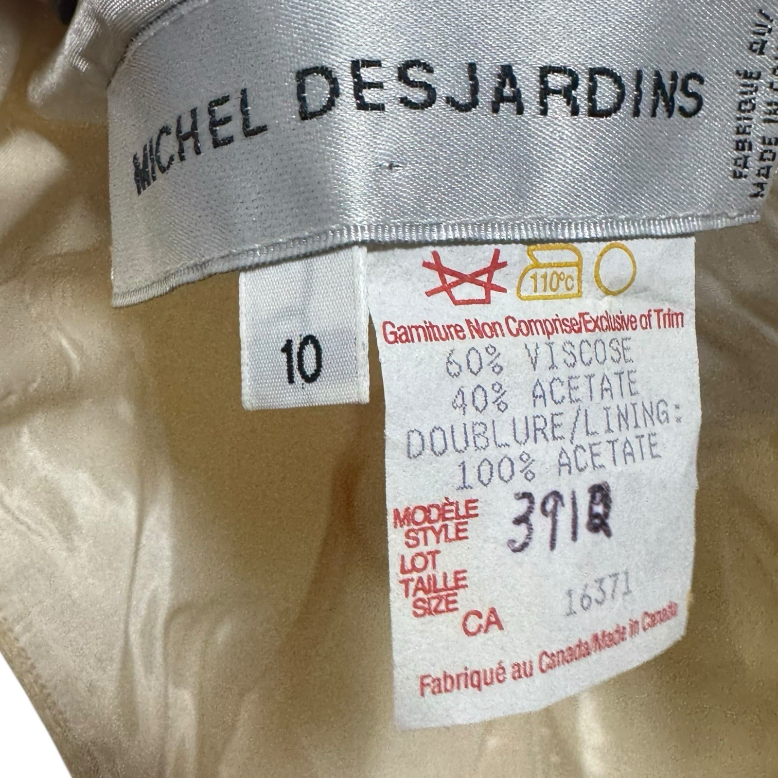 Michael Desjardins Y2K Strapless Corset Top Ivory Minimalist Coquette Bustier 10