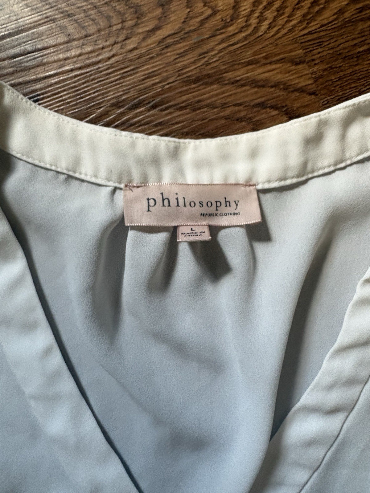 Philosophy Republic Clothing Womens Ivory Flutter Sleeve Blouse Top Large L