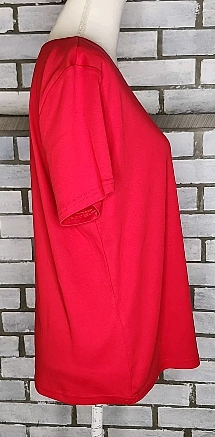 Christopher & Banks Women’s Layer Your Look Petite T-Shirt Size PXL Red Cotton
