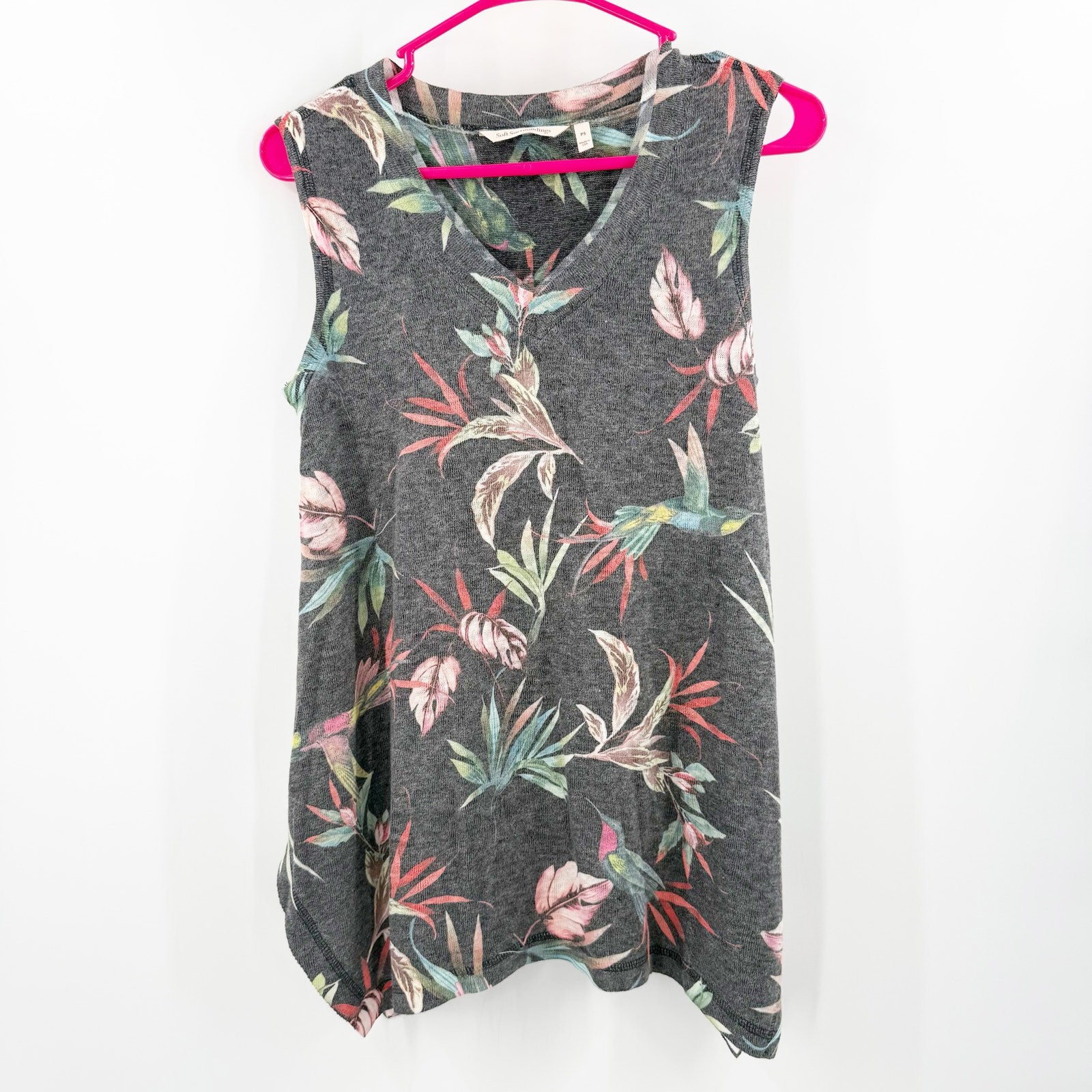 Soft Surroundings Agnes Tunic Tank Top Women’s Size Petite Small NEW Floral NWOT