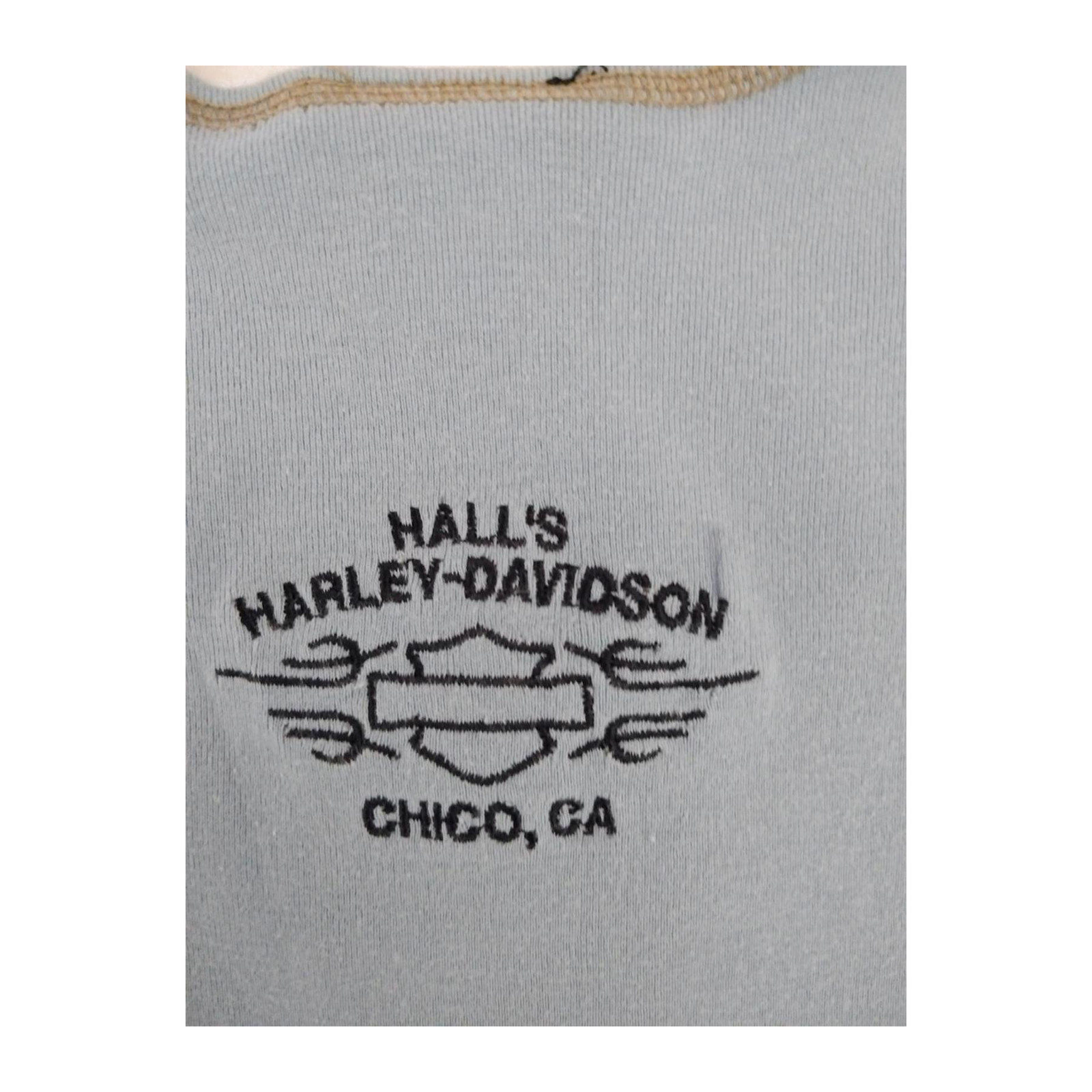 Harley Davidson Women’s Contrast Stitch Keyhole Neckline Tank Top Powder Blue2XL