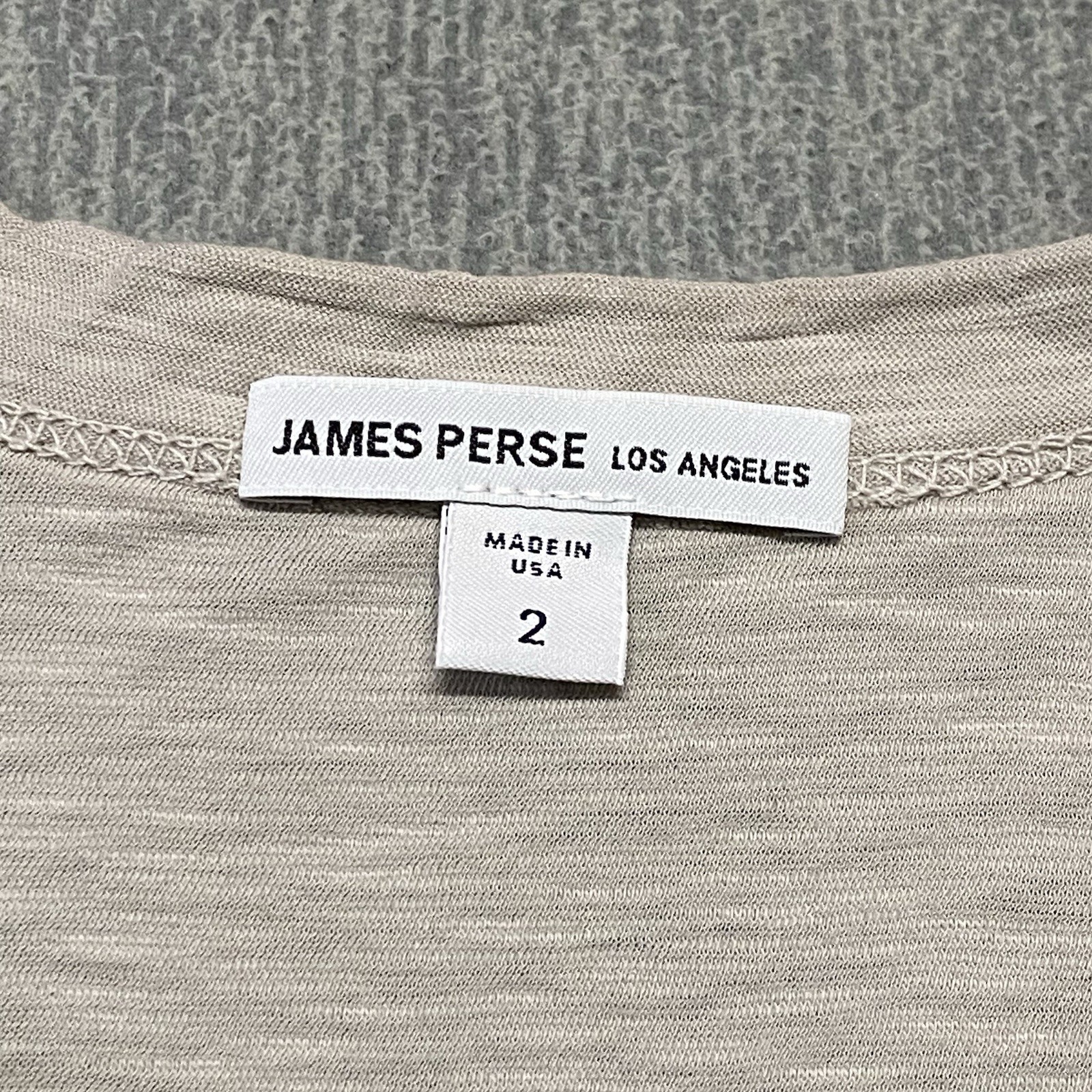 Standard James Perse Shirt Womens 2 Medium Cotton Quiet Luxury Minimal Gray