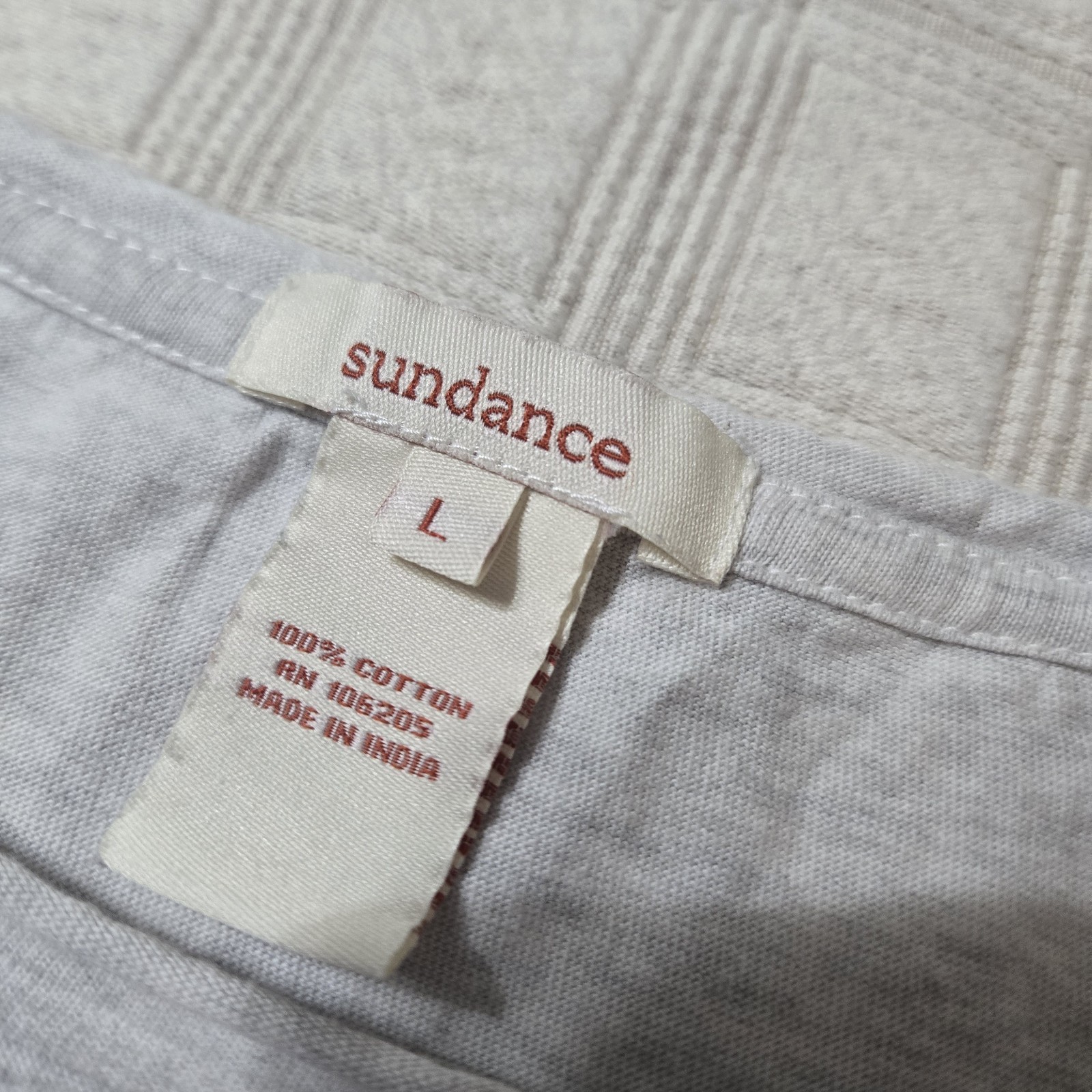 Sundance Frieda Tee Hi Lo Lace Trim Tunic Top Gray Long Sleeve Lagonlook Large