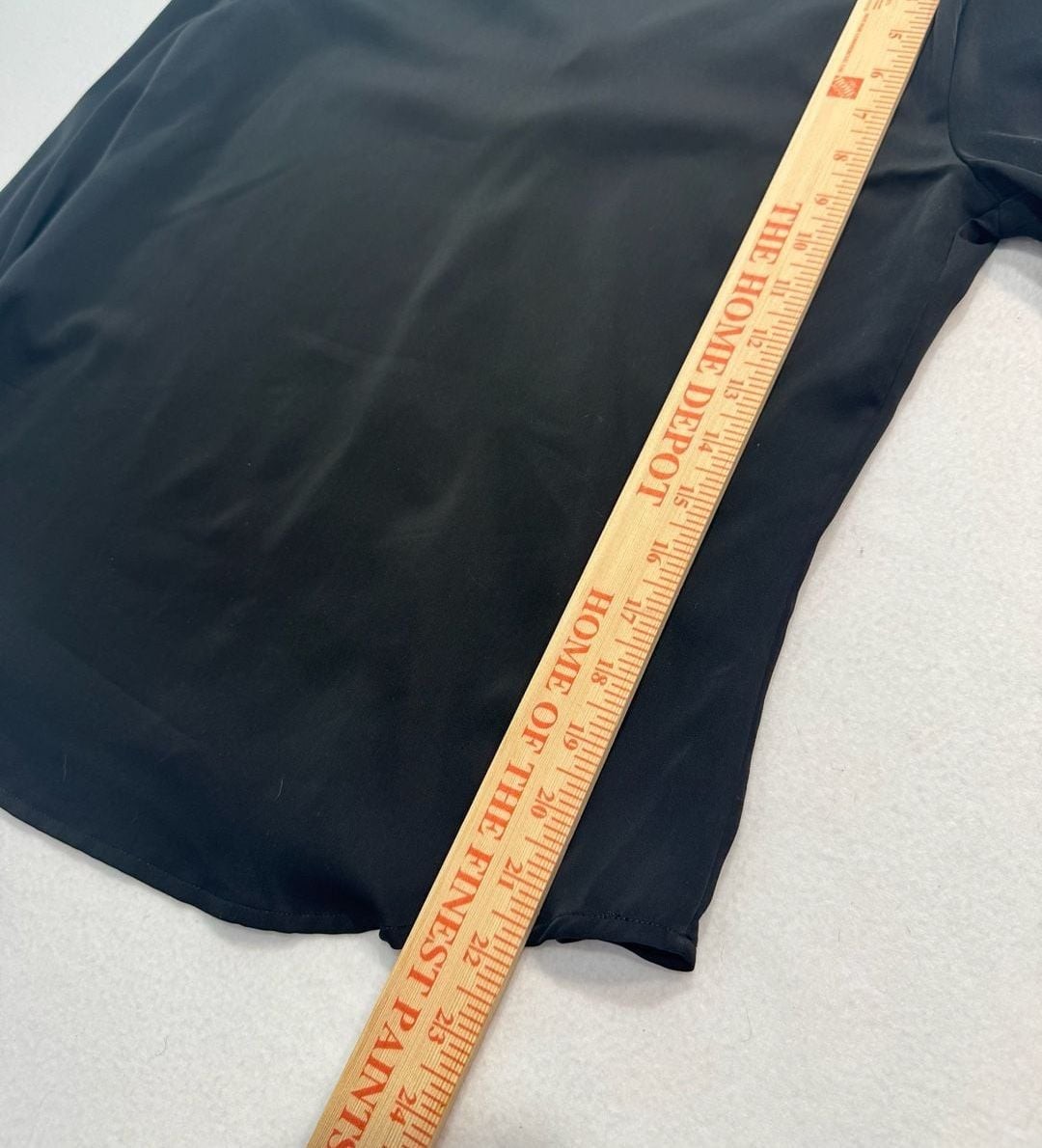 Lauren Ralph Lauren Petite Medium Black Button Front Blouse Long Sleeve V Neck