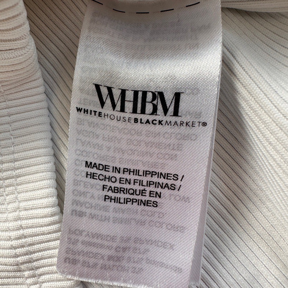 WHBM FORME Rib Tank white womens large