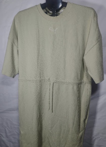 PUMA Green Knit Top With Adjustable Waist Drawstring Size L