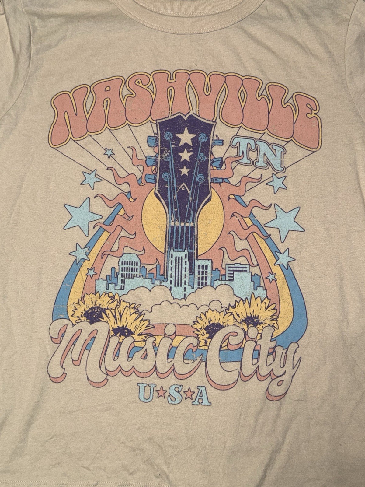 Zoe + Liv Nashville Music City USA Women’s Graphic Tee Shirt Size XXL