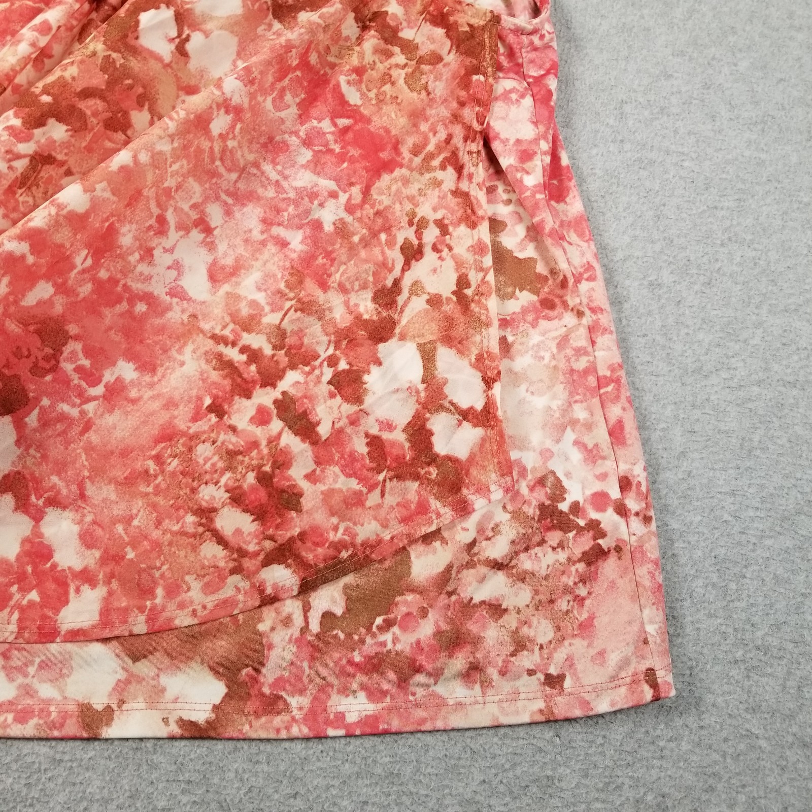 Roz & Ali Top Women’s Extra Large XL Abstract Sleeveless Chiffon Overlay Stretch