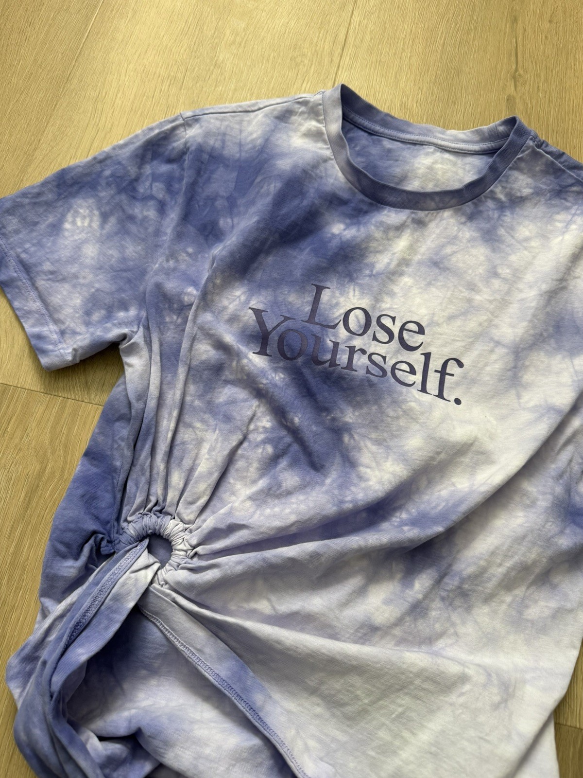 Paco Rabanne X Peter Saville T-Shirt Tie Dye Print Purple Lose Yourself Front M