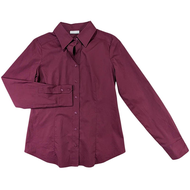 NEW New York & Co Button Up Blouse Womens M Plum Dark Academia Corporate Goth