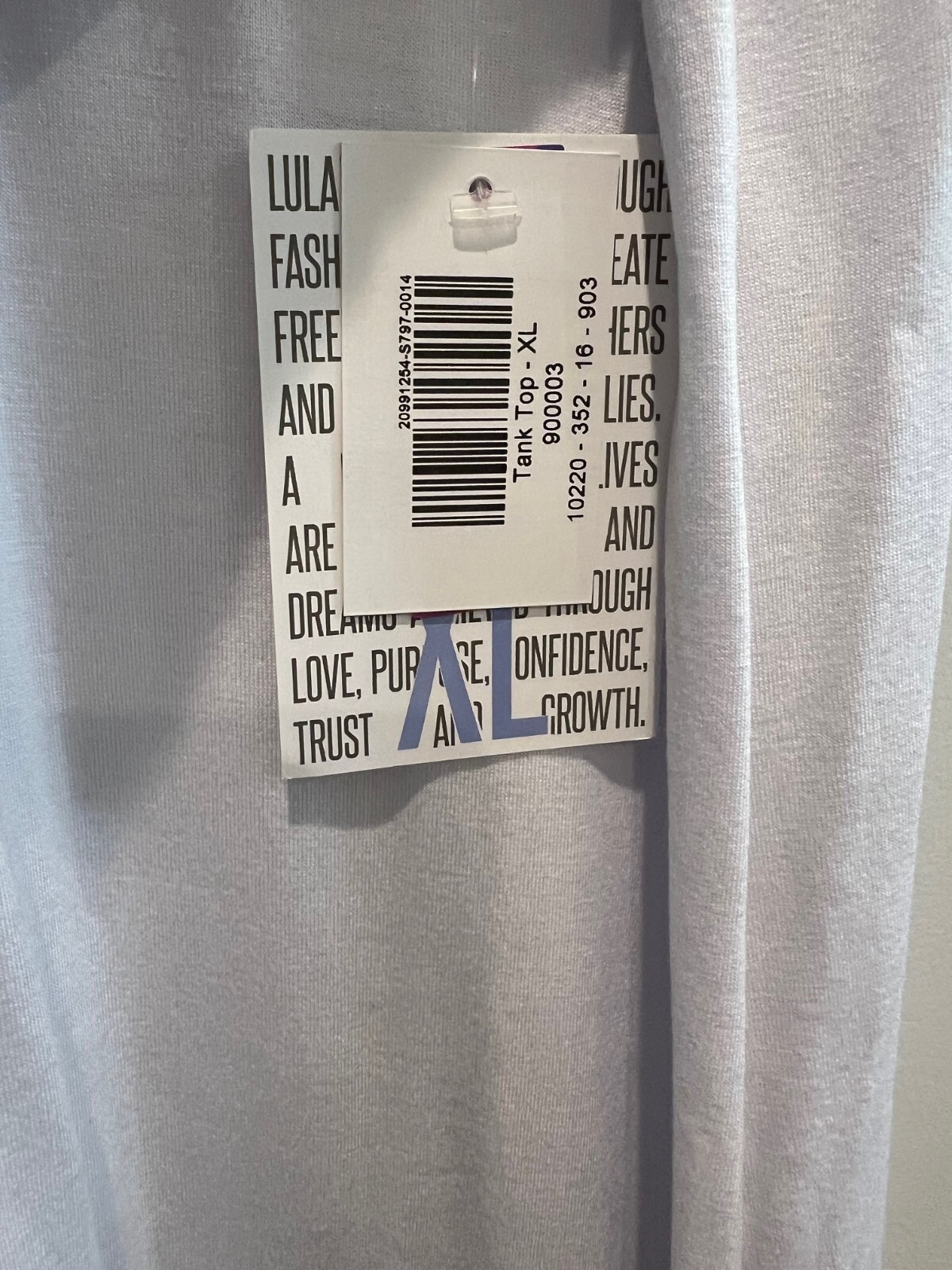 Lularoe solid white tank top rayon blend NWT size XL