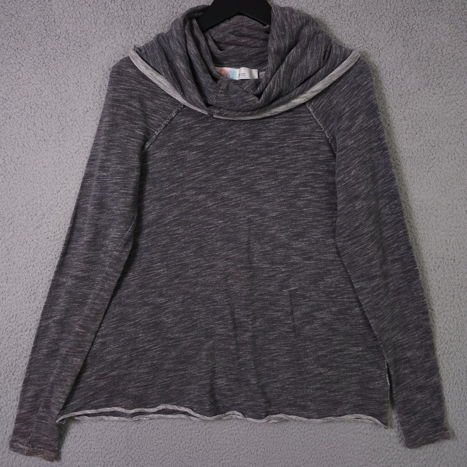 Free People Beach Shirt Women One Body S Gray Cocoon Cowl Neck Pullover Top Boho
