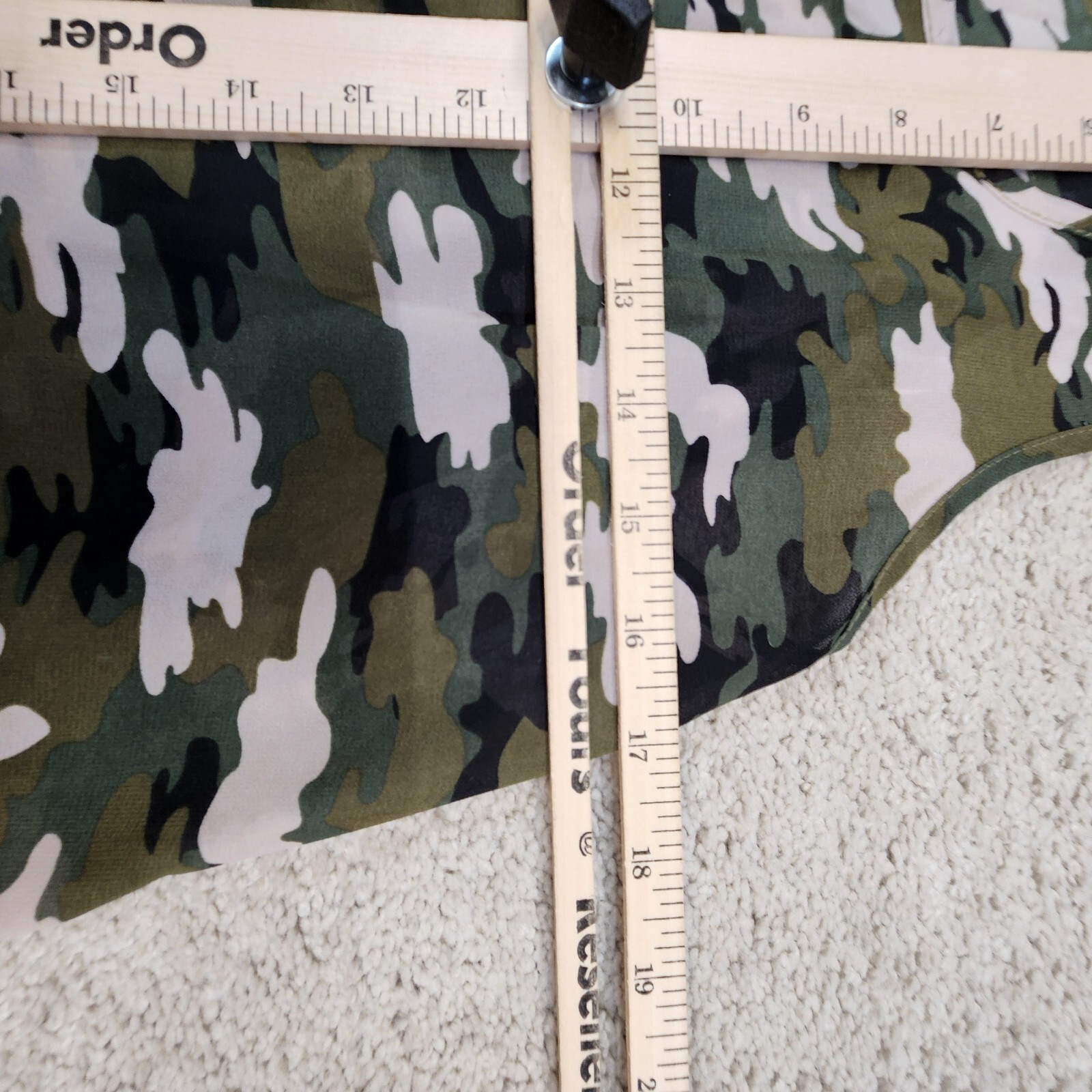 sleeveless top army Green sheer-back Olive Green Large Studded Camouflage