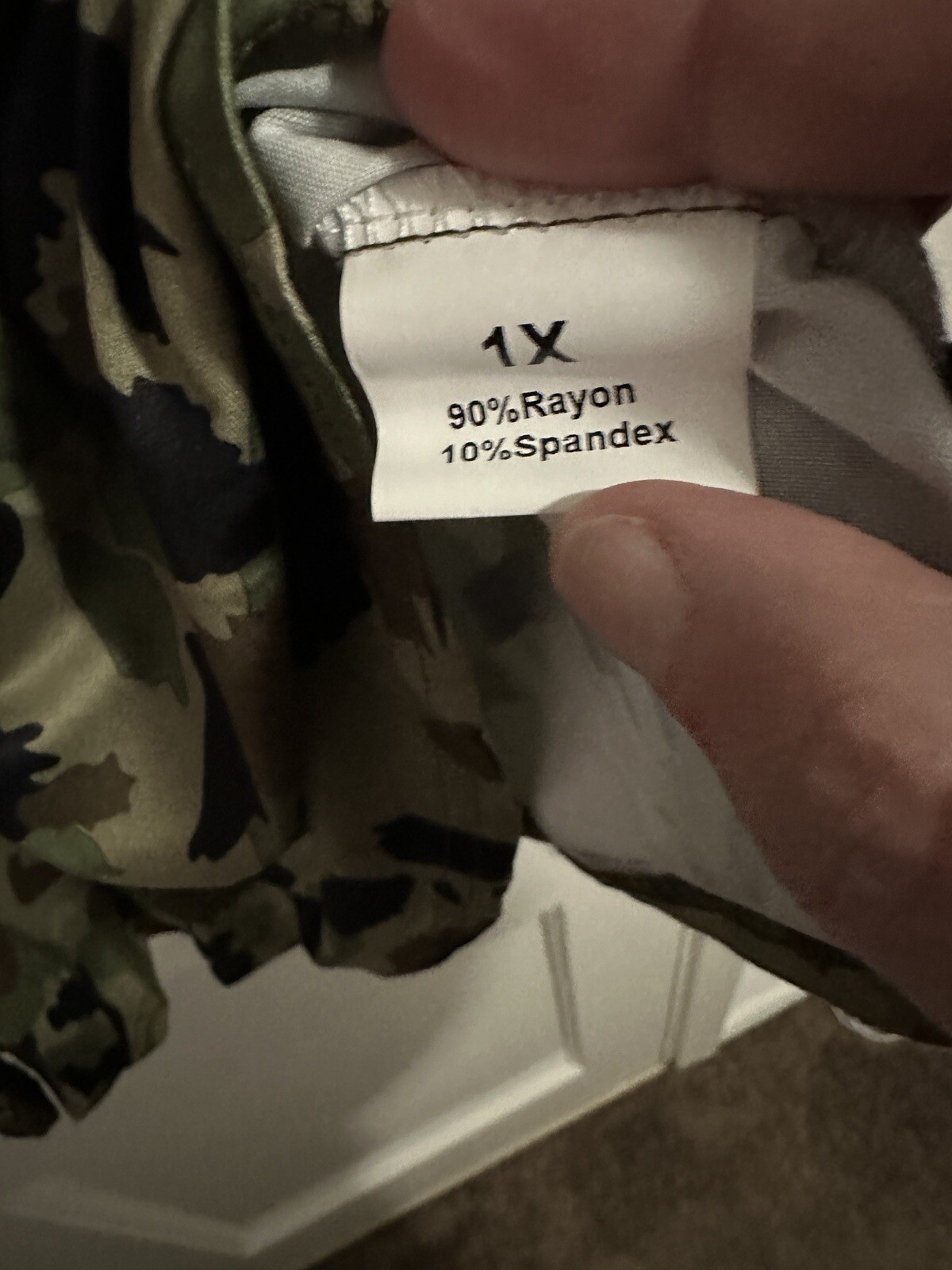 Allegrace Boutique Camo Babydoll Long Sleeve Tunic Blouse Shirt Size 1XL