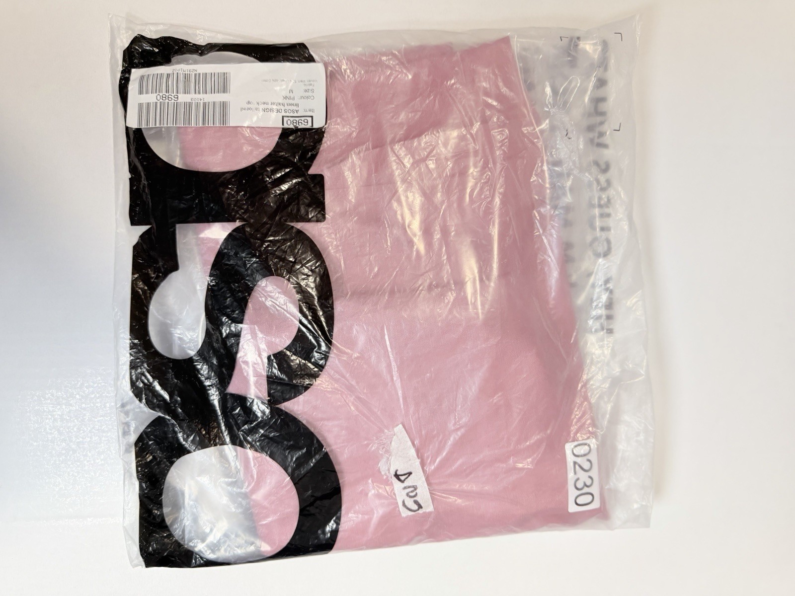 ASOS DESIGN Linen HalterNeck Tailored Top Bead Detail Pink Size Medium US 8-10