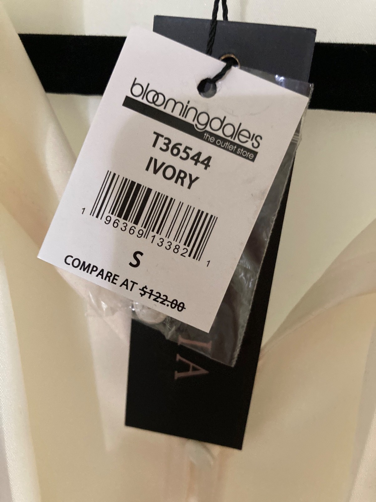 Garcia Women’s Ivory Satin Button Down Front Tie Multi Tiered Sleeves Varies NWT