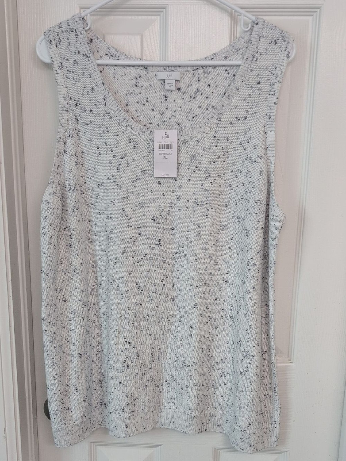 J. Jill Cream Speckled Knit Tank