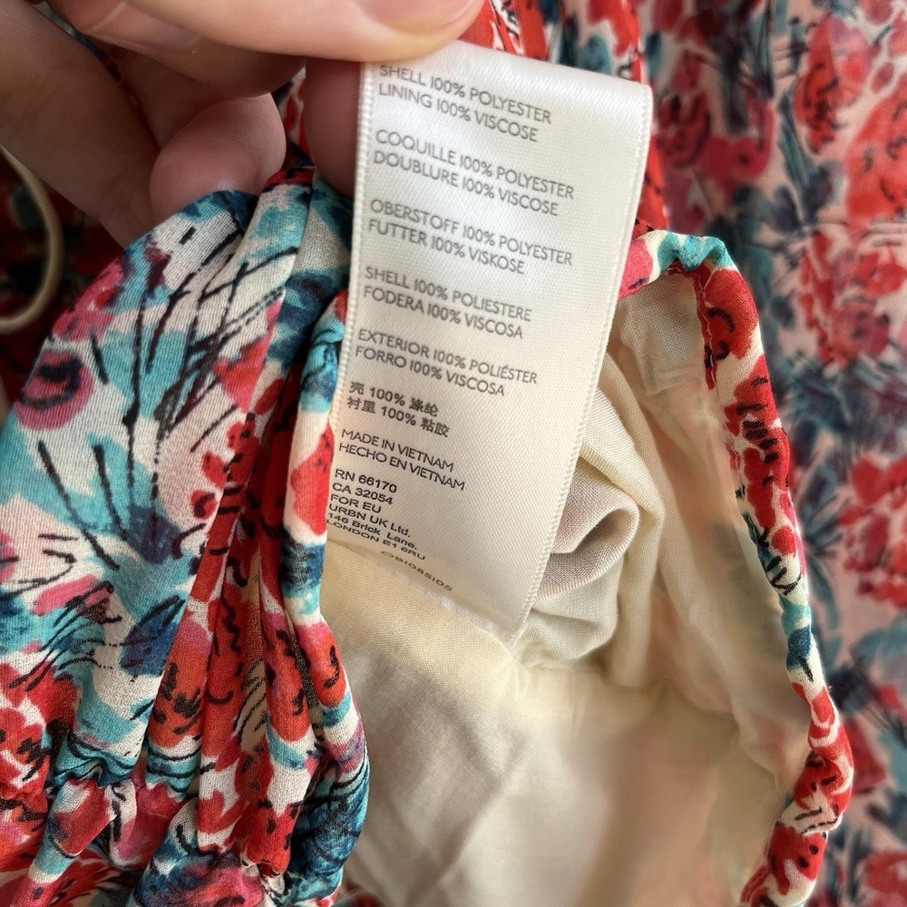 Free People Mabel Bustier Floral Blouse in Roses Combo Size S