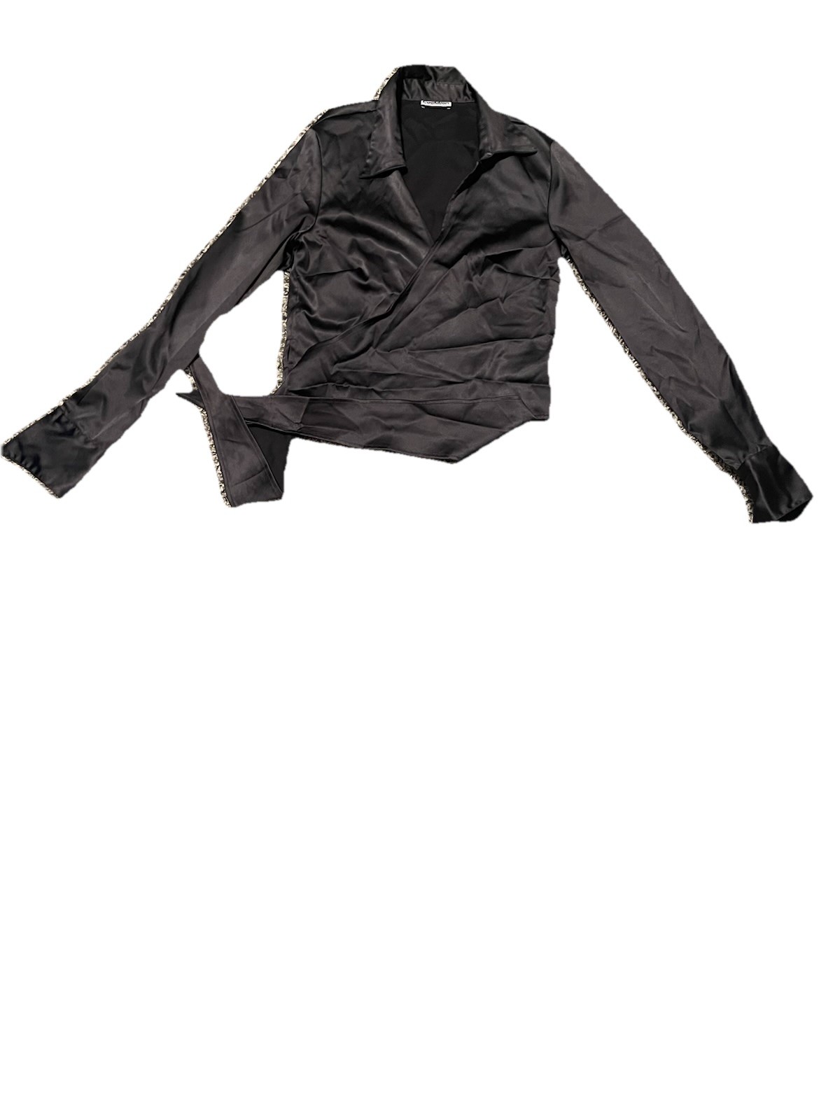 Vintage Evolution not Revolution Black Wrap Around Top Medium USA