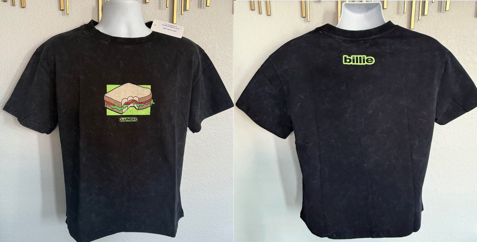 Billie Eilish T-SHIRT Tour *Rare* Prototype/Sample LUNCH blk Women’s L/men Med