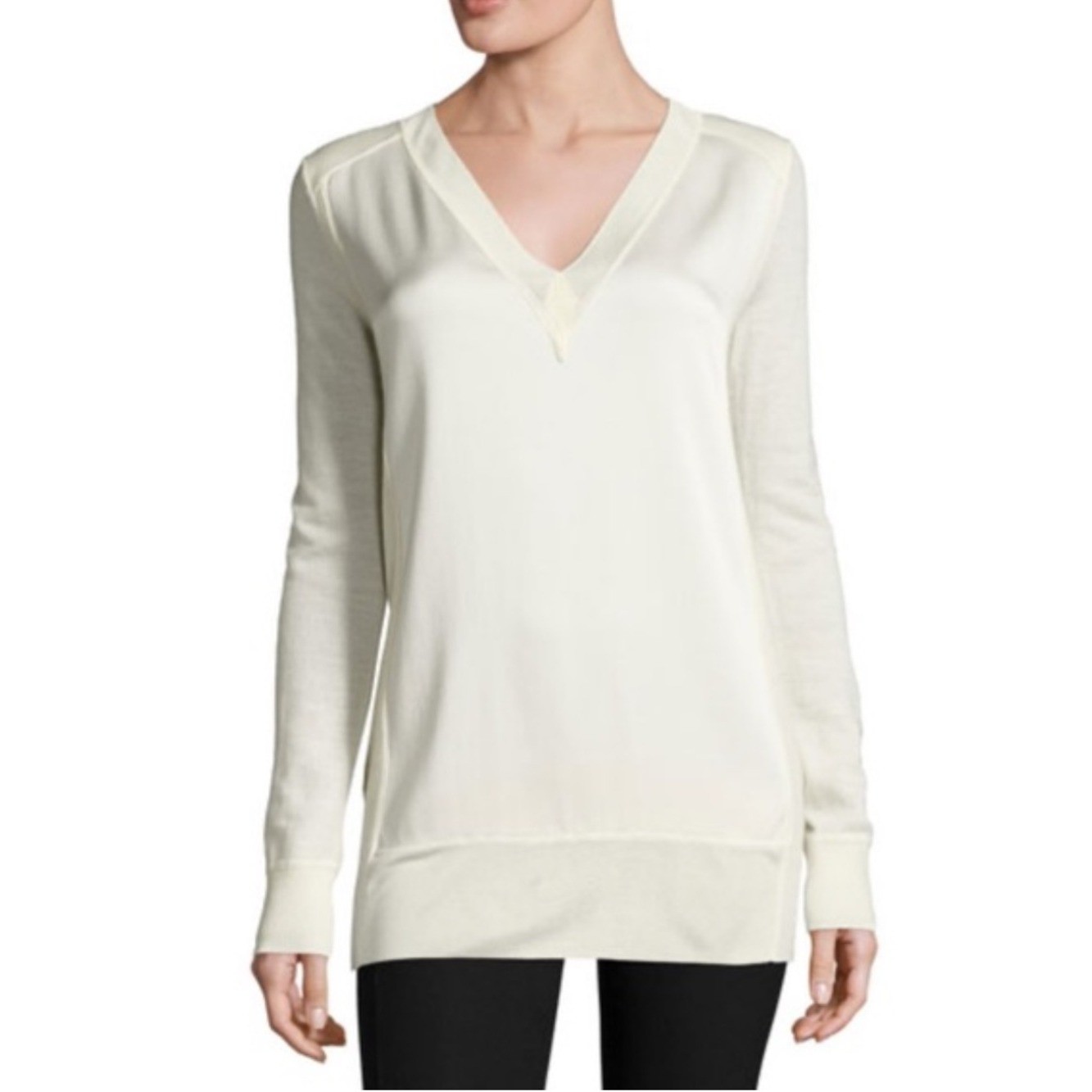 Rag & Bone Vivienne Satin V-neck Tunic