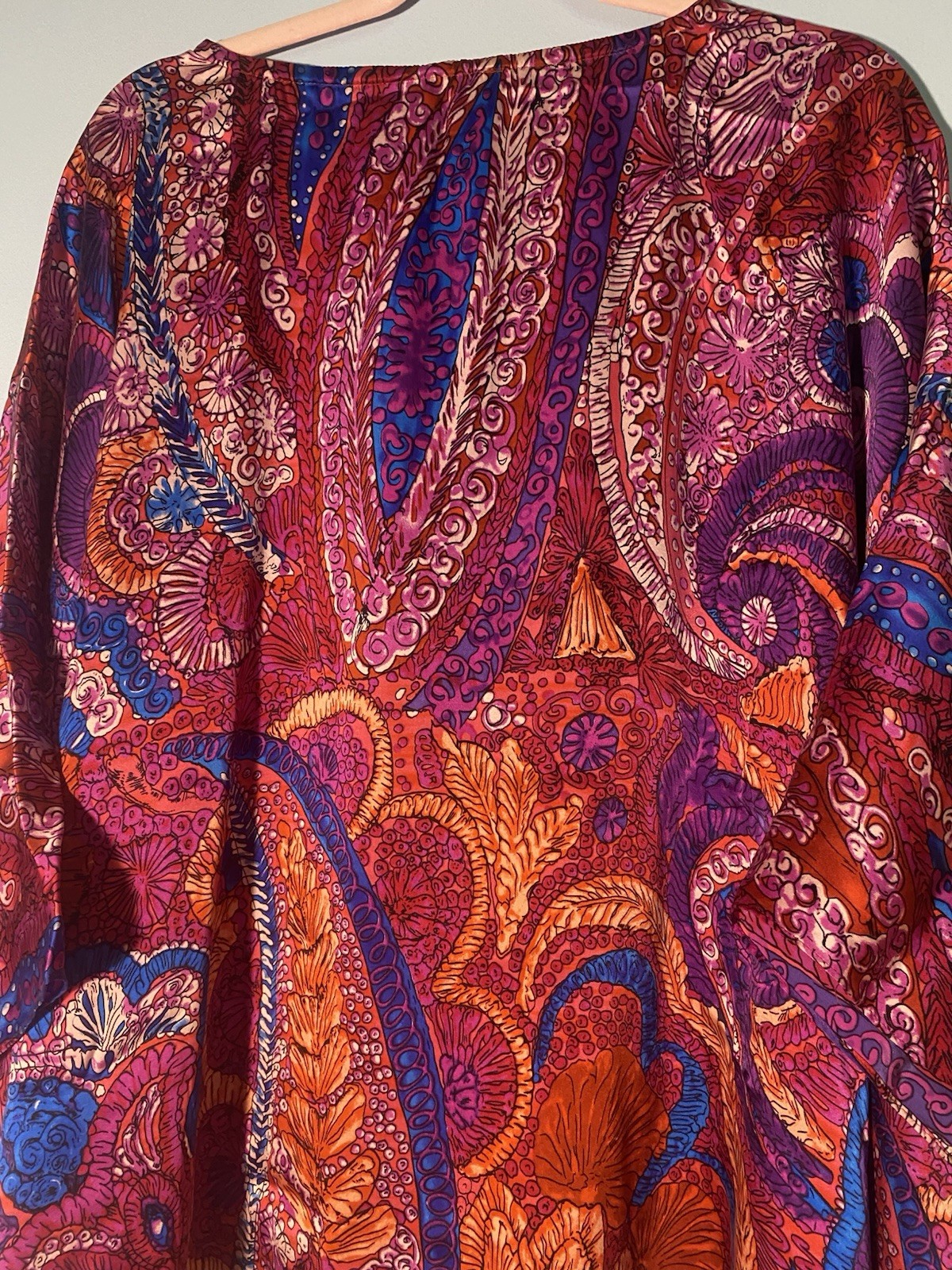 MACK and MACK silky boho Coastal flowy kimono style tunic blouse Large