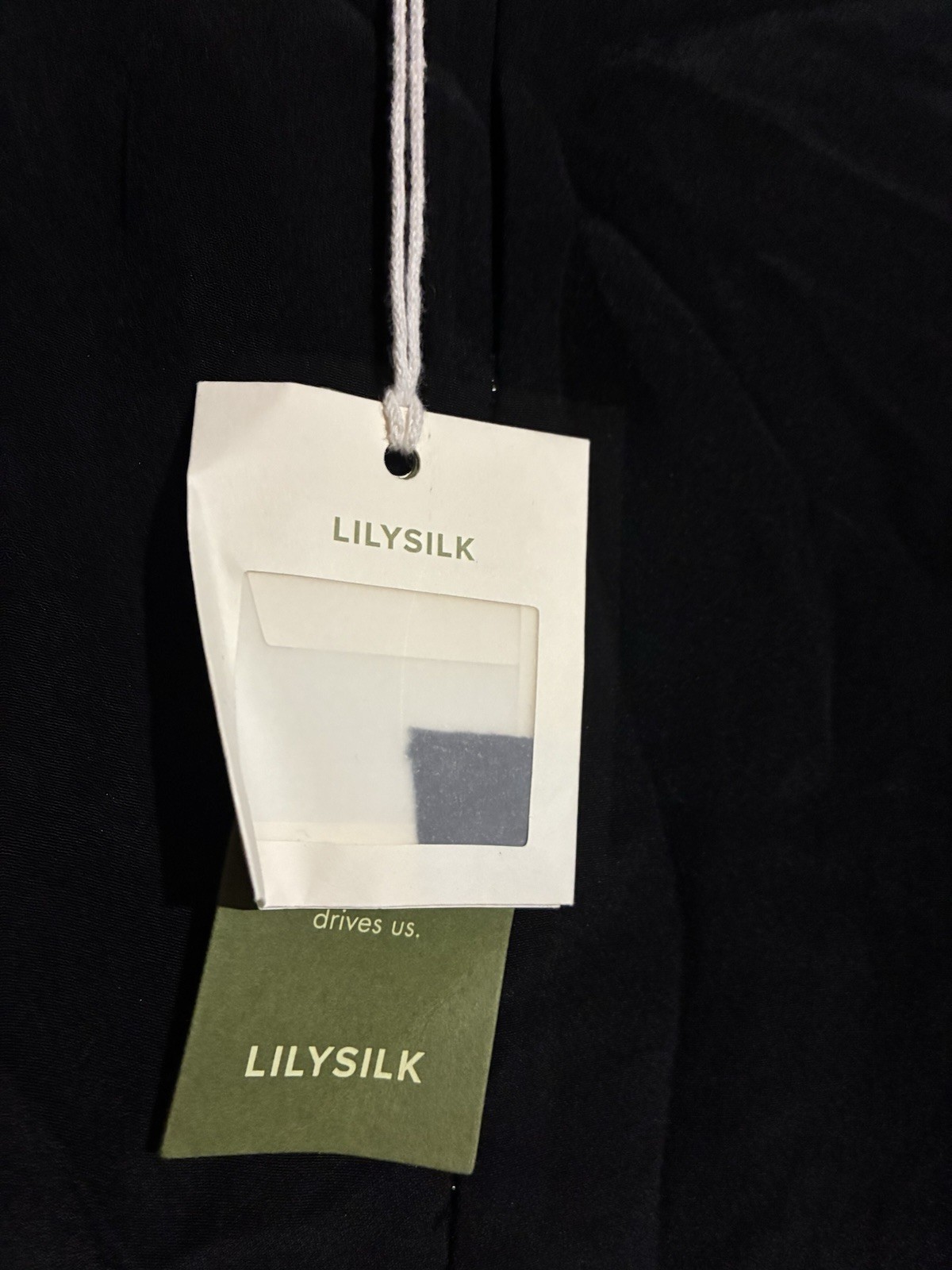 LILYSILK Mulberry Silk Chiffon Sheer Round Neck Kimono Blouse Black Size 10