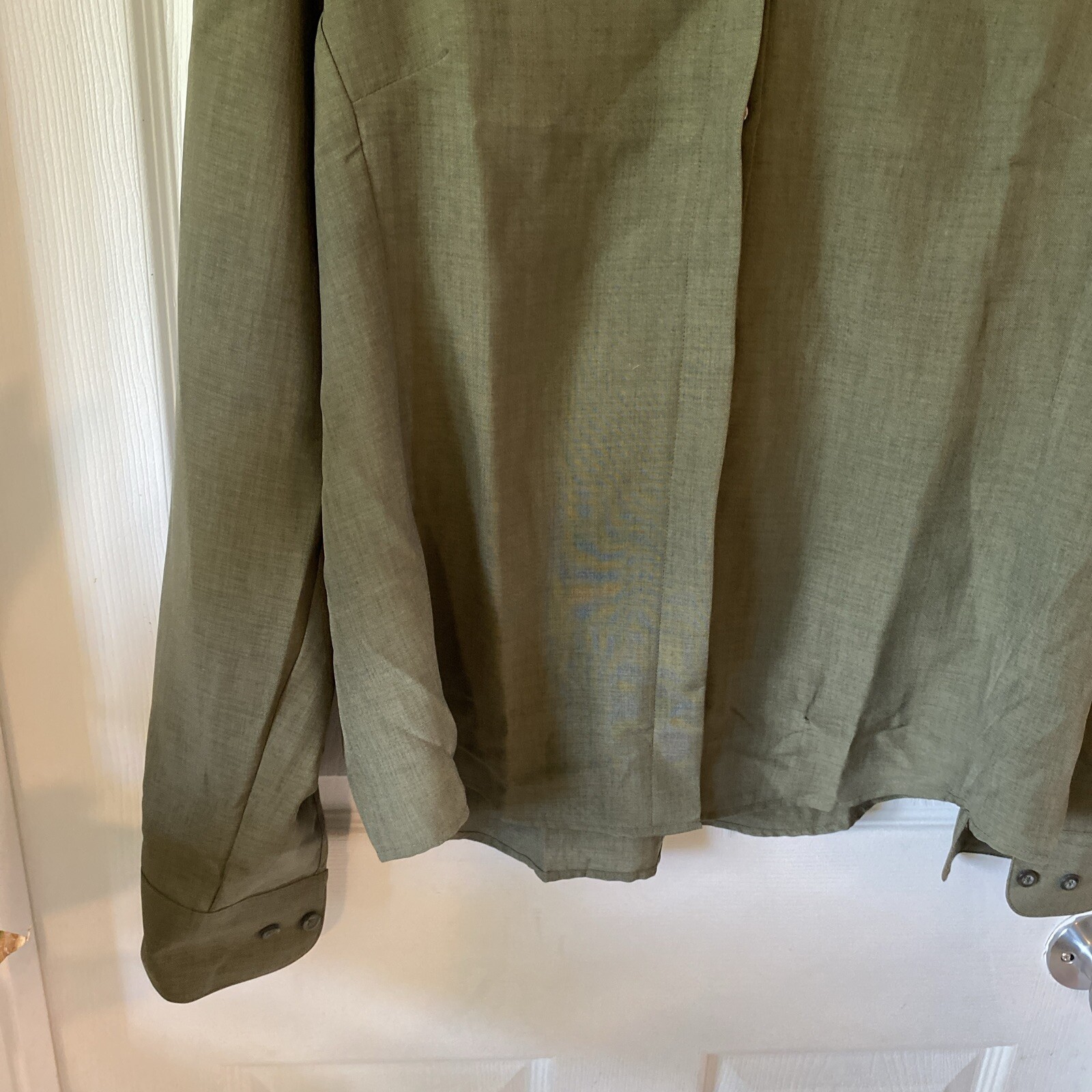 Doc & Amelia By Cintas Womens Medium Front Button Long Sleeve Casual Shirt Green