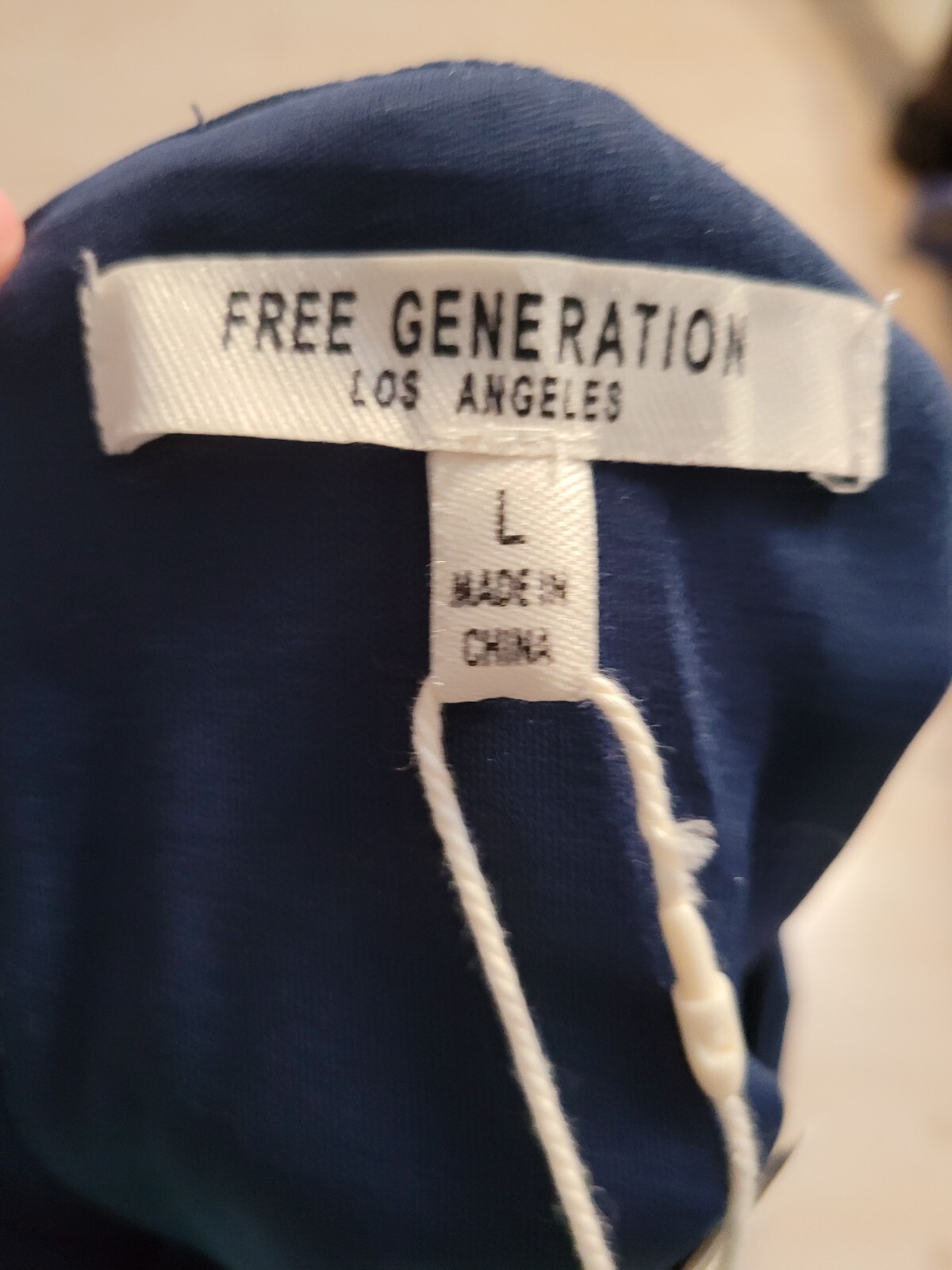 Free Generation Large Blouse Womens Blue Long Sleeve Star Pattern