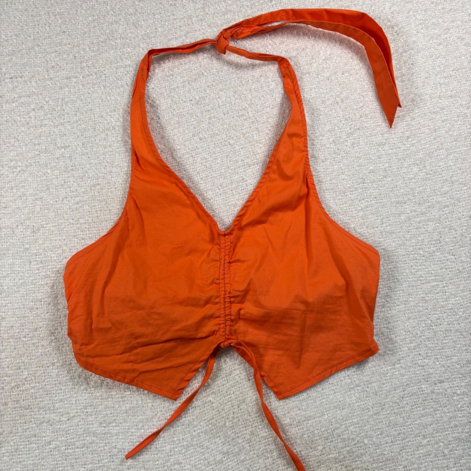 millenium y2k coral orange crop top festival western Y2K country boho cowgirl