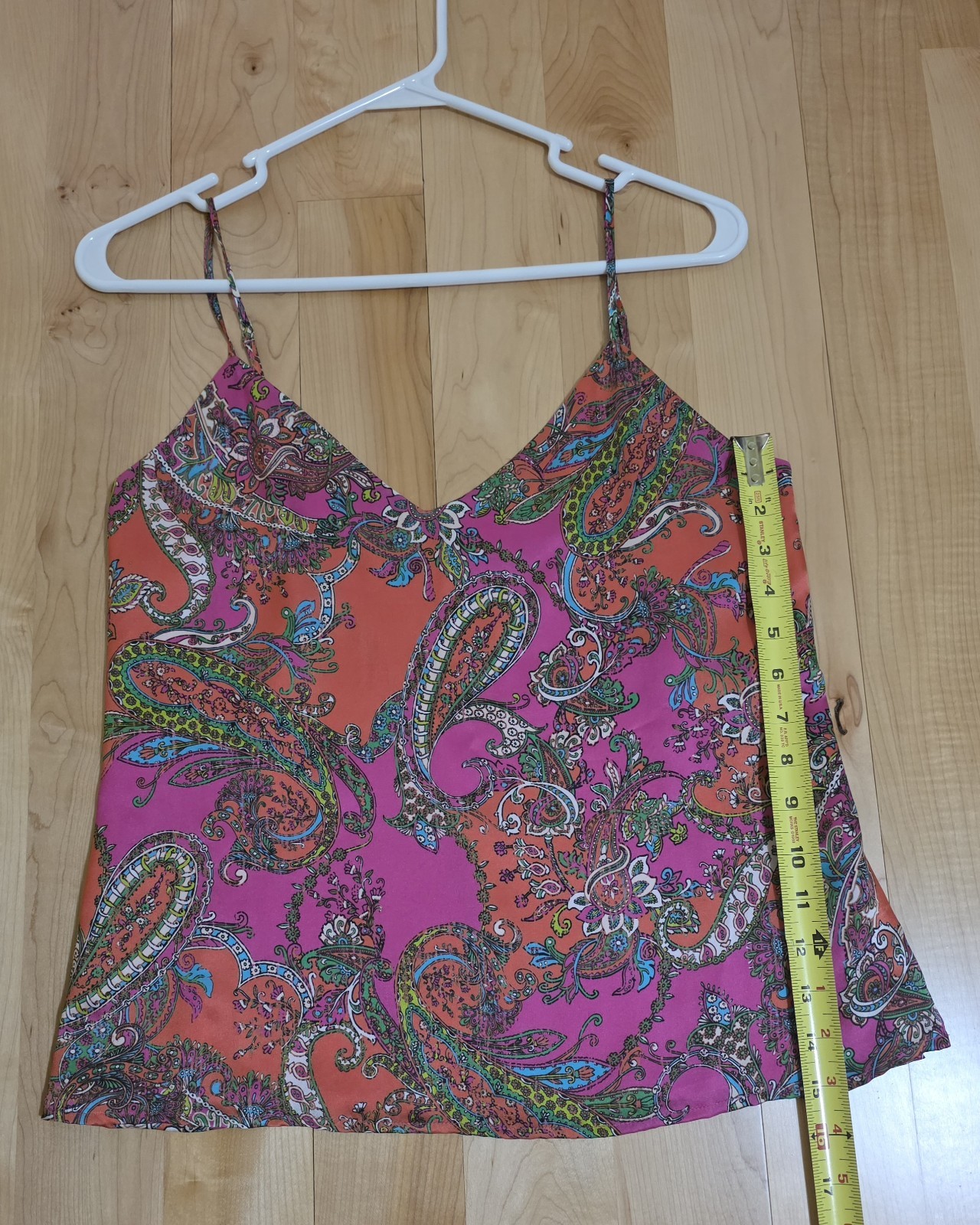 $195 L’agence Jane Silk Camisole in Paisley XS