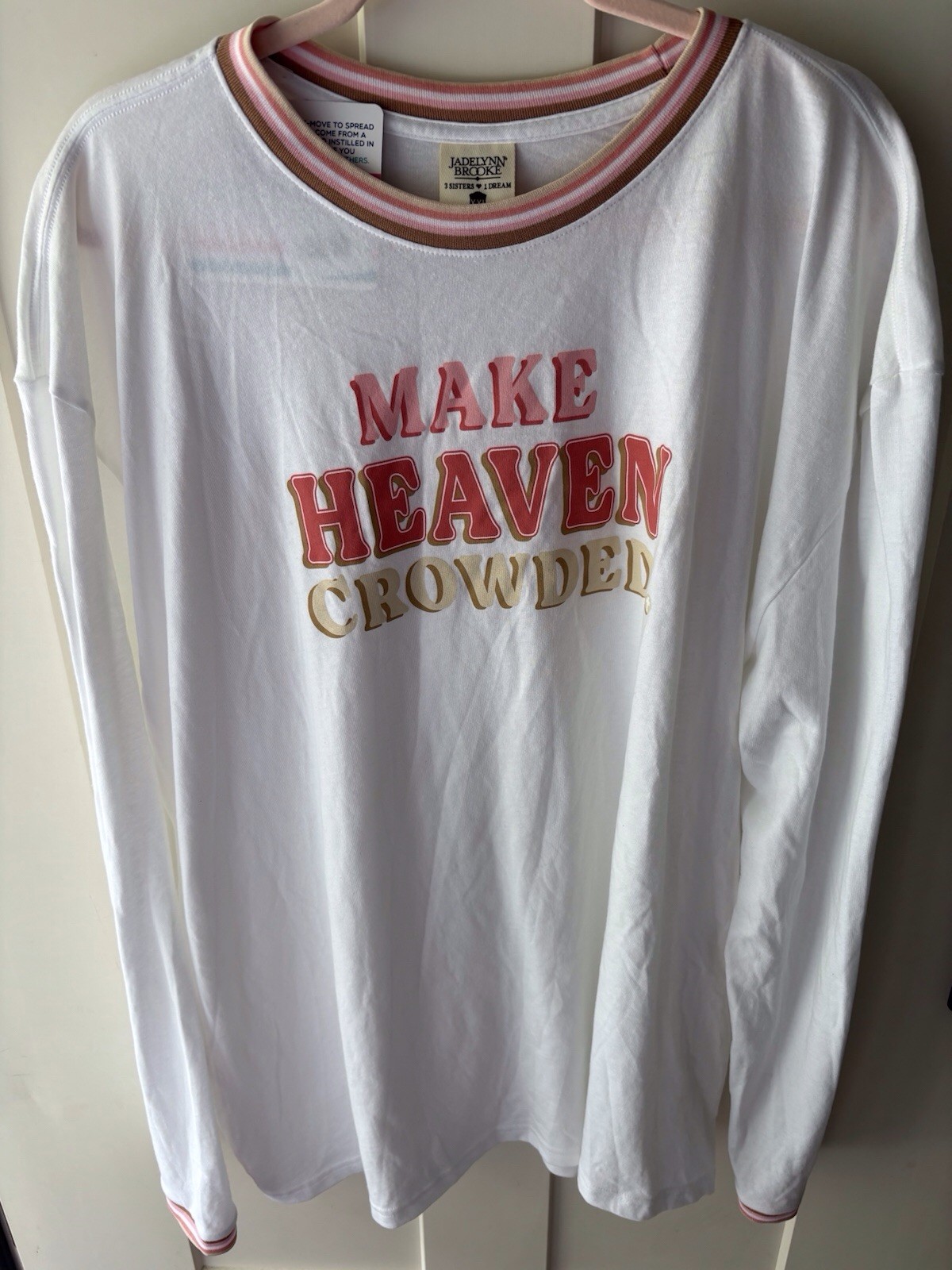 Jadelynn Brooke Make Heaven Crowded Long Sleeve T-shirt Top Women’s XXL / 2X New