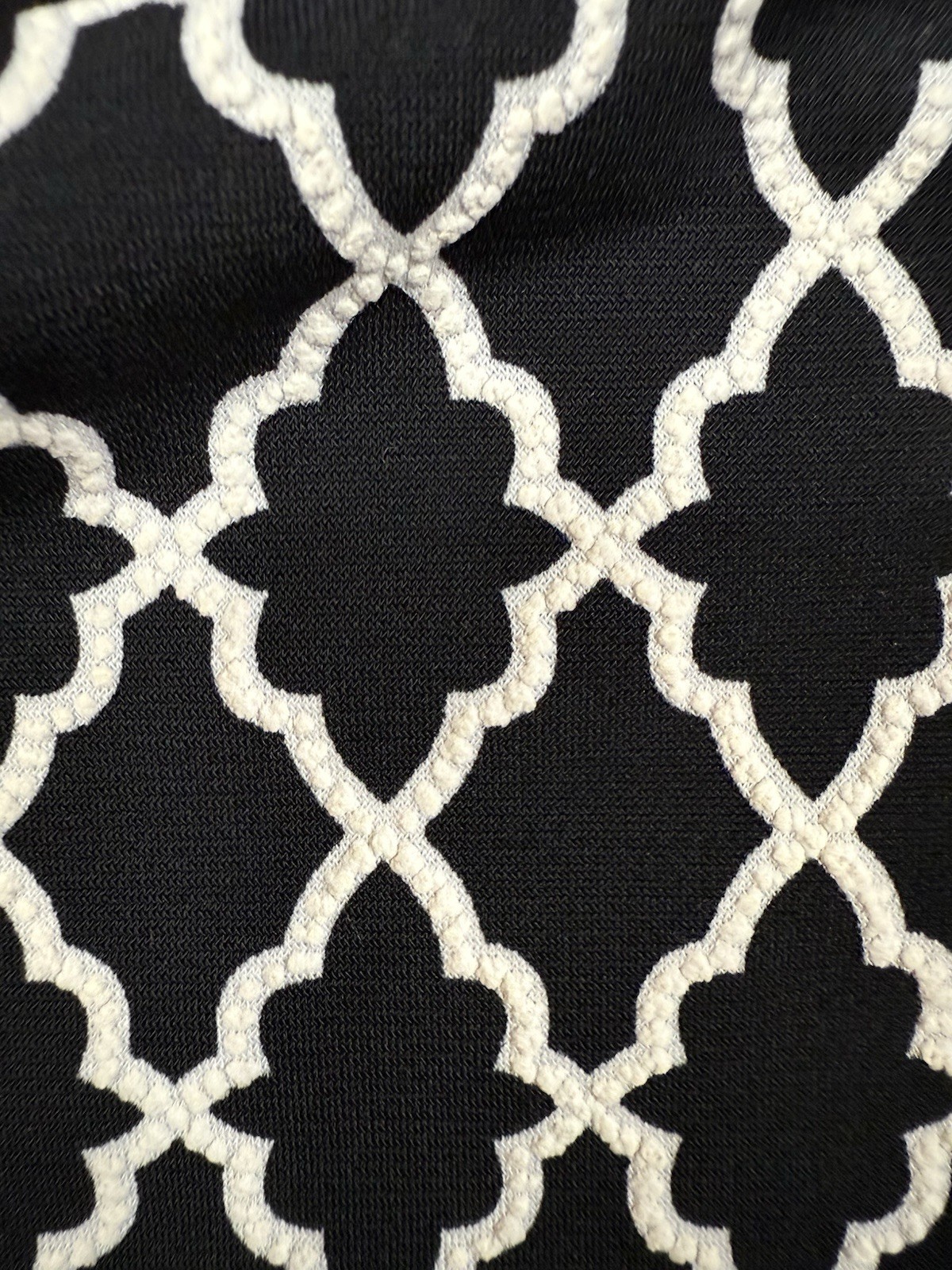 BY Design Womens XL Black White Geometric Sleeveless Top Ring Hardware NWT