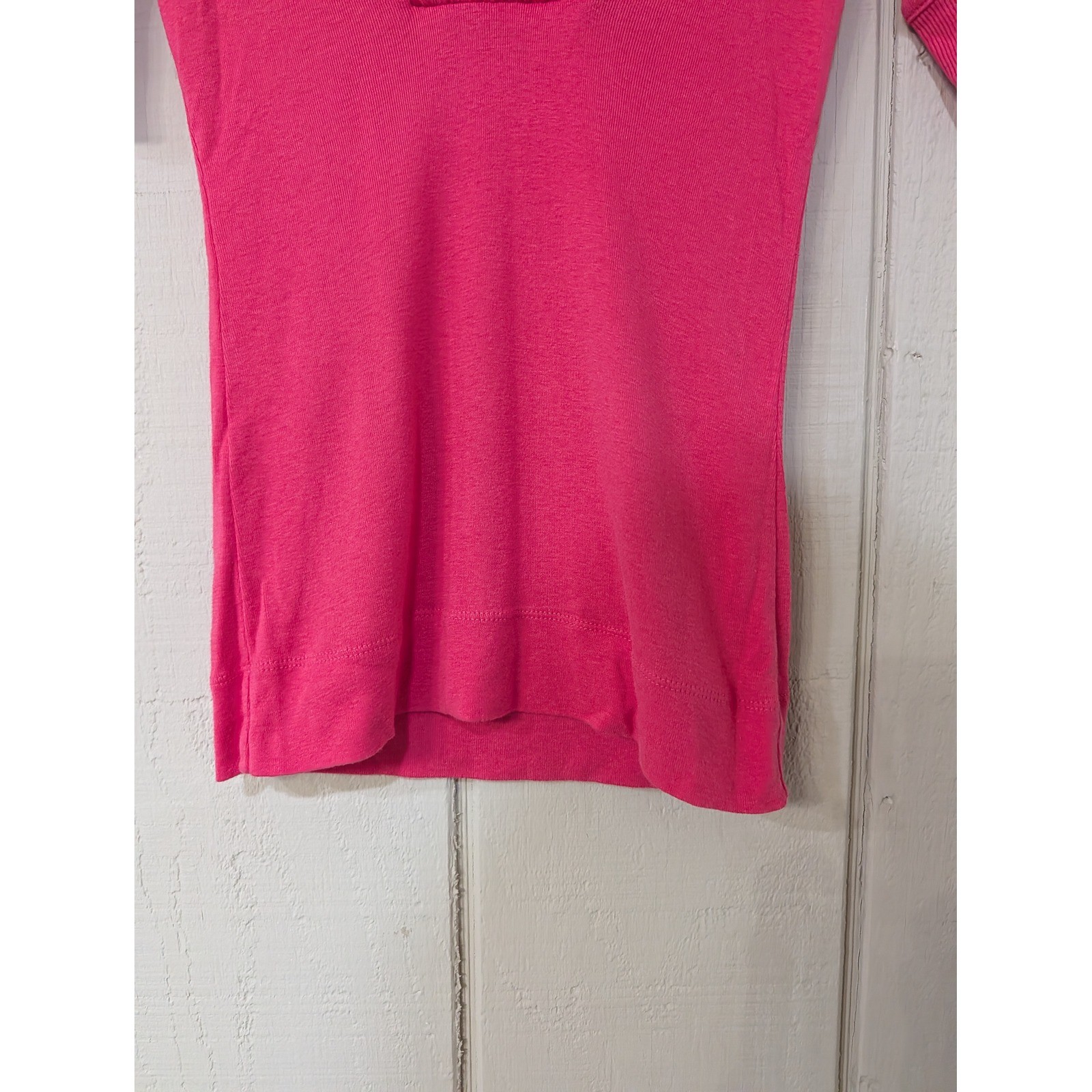 Express Pink Surplice V-Neck Pleated Shawl Collar Top Y2K Longline XS