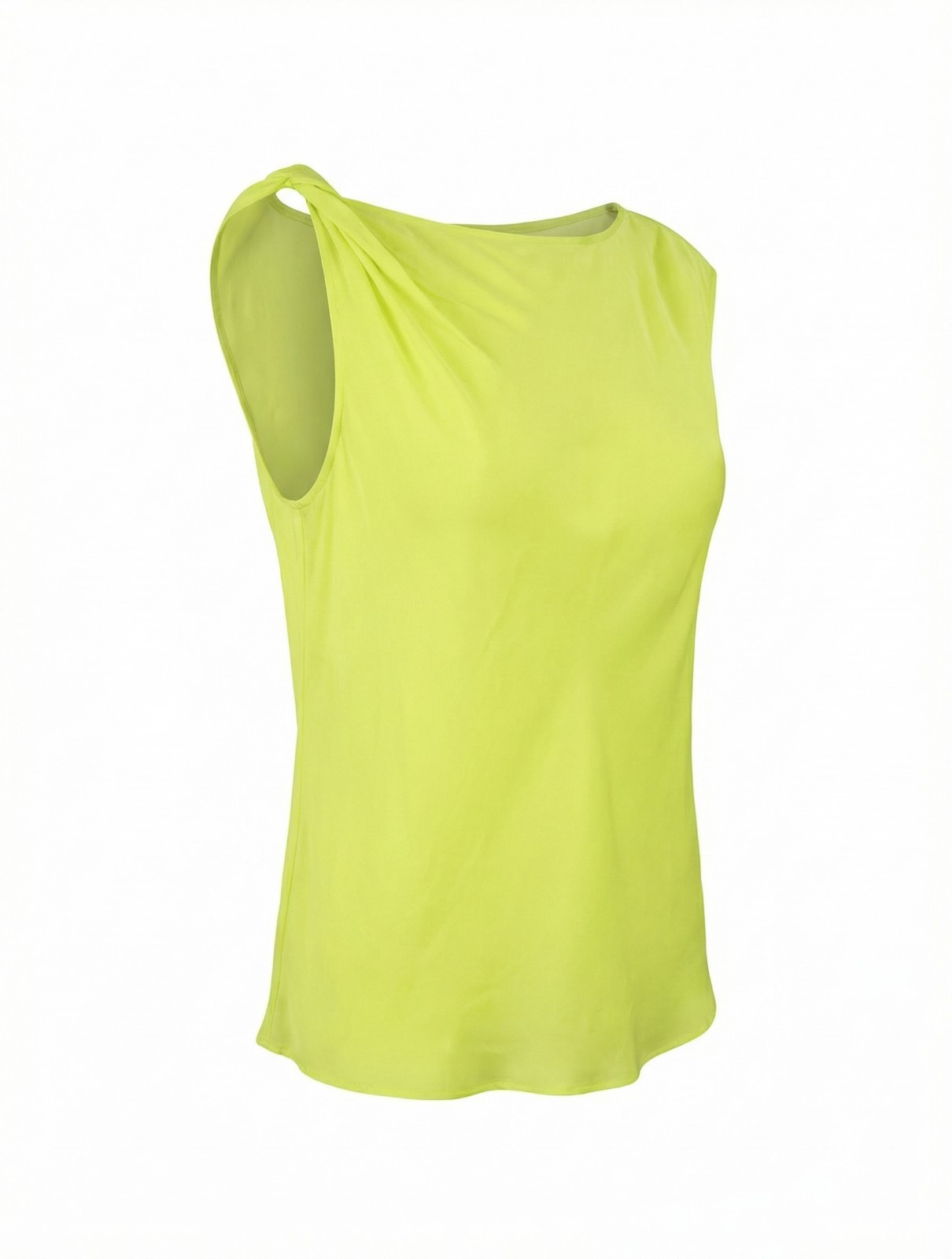Vince Camuto Sleeveless Blouse Size Medium Neon Lime Green NWT Office Workwear