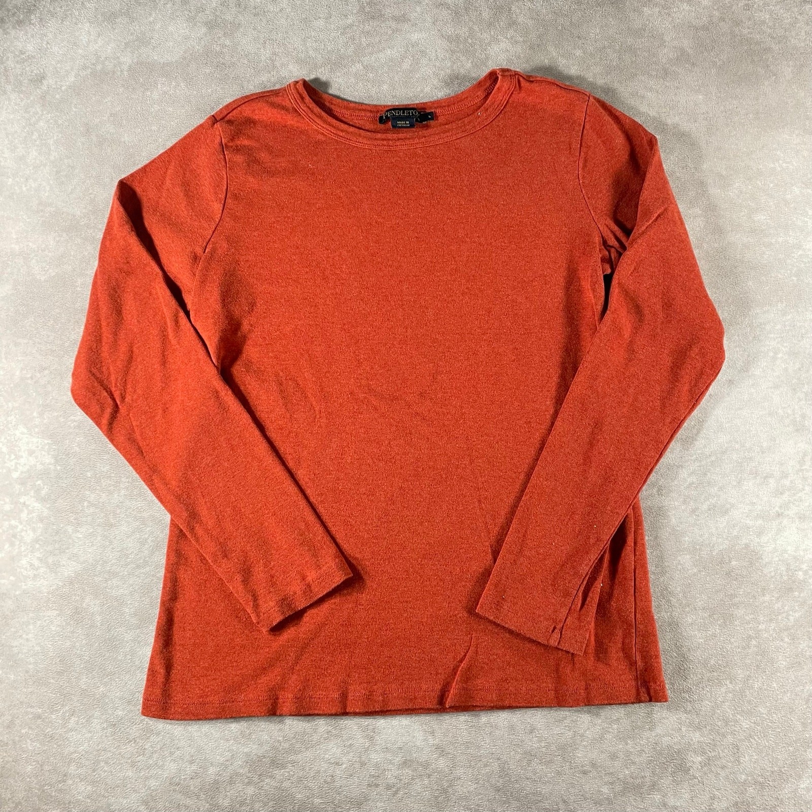 Women’s Pendleton 100% Cotton Burnt Orange Stretch Large Top