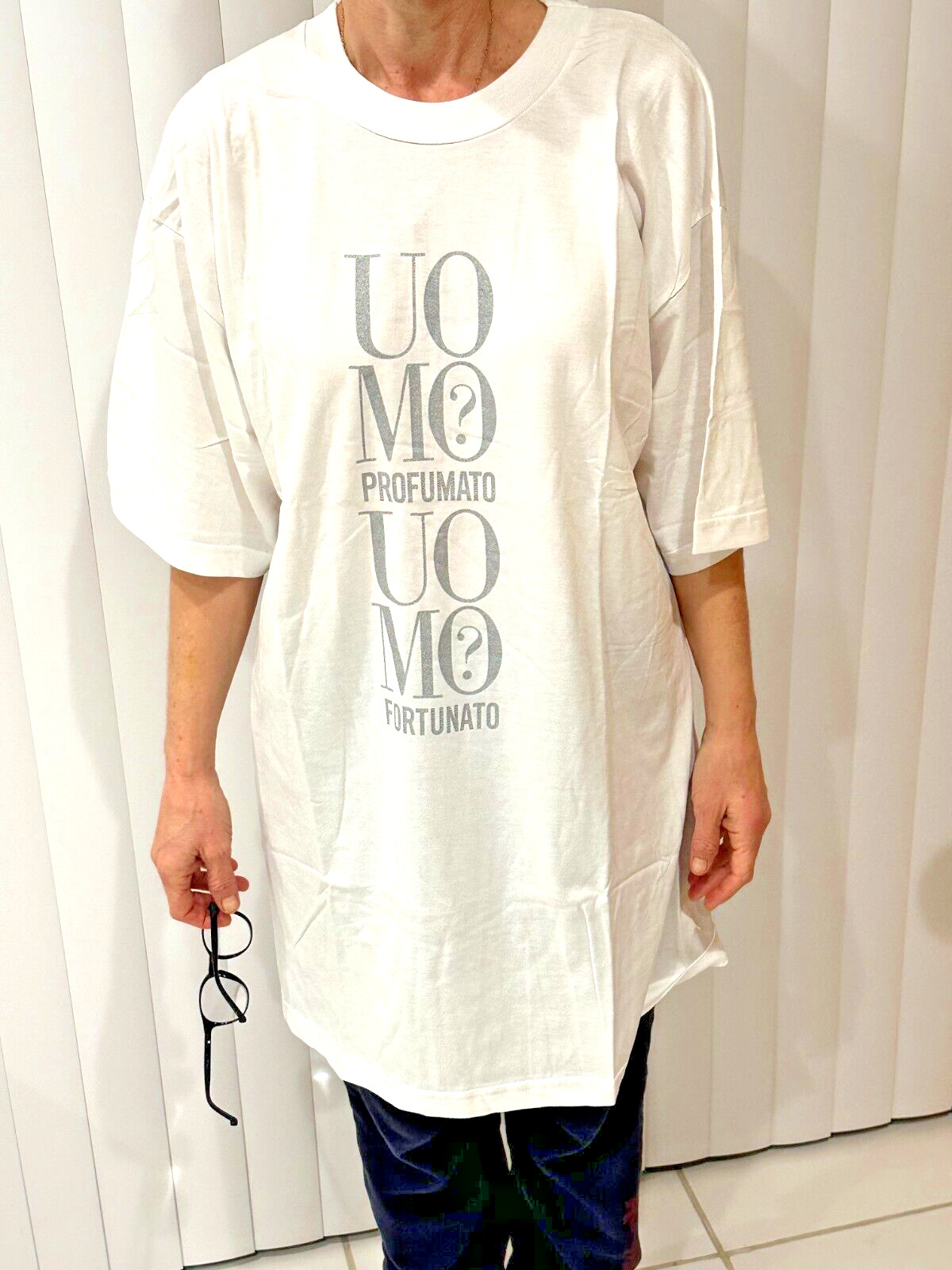 Moschino T Shirt 100% Cotton UO MO PROFUMATO MADE IN ITALY ONE SIZE