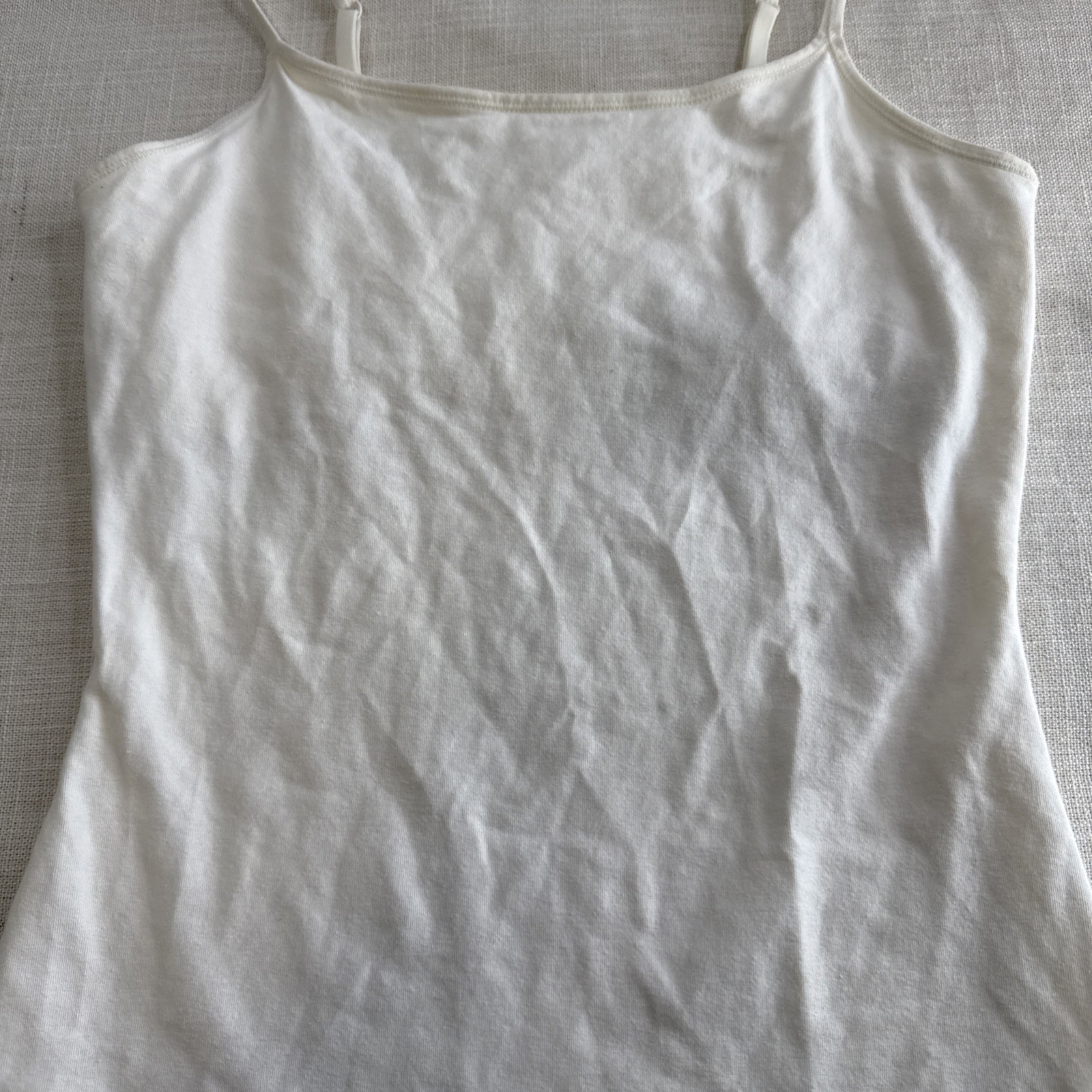Express Cami Tank Top SP Ivory Basic Layer Stretch Feminine Minimalist